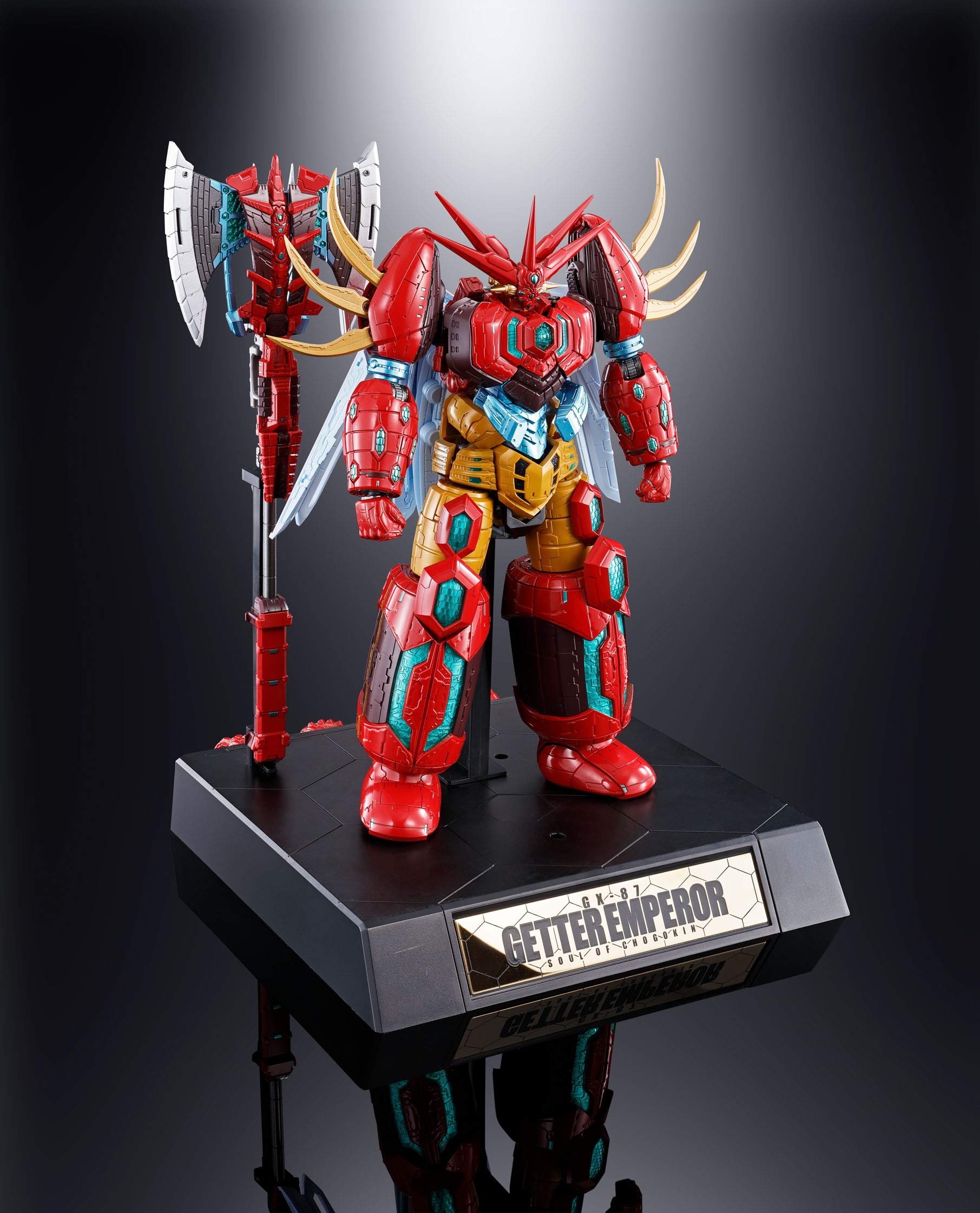 Bandai Soul of Chogokin GX-87 Getter Emperor True Getter Robo Manga Ver Action Figure - Tamashii Nations Collectible Robot Model for Anime Fans & Display