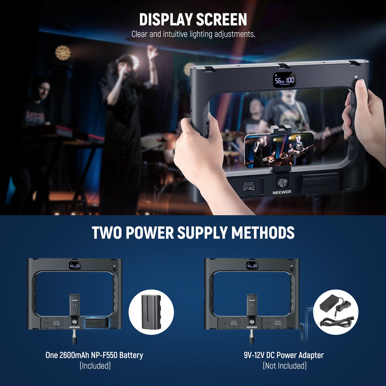 NEEWER A111 II Smartphone Video Rig with LED Light Kit - Professional Vlogging, YouTube & TikTok Content Creation for Beginners & Filmmakers