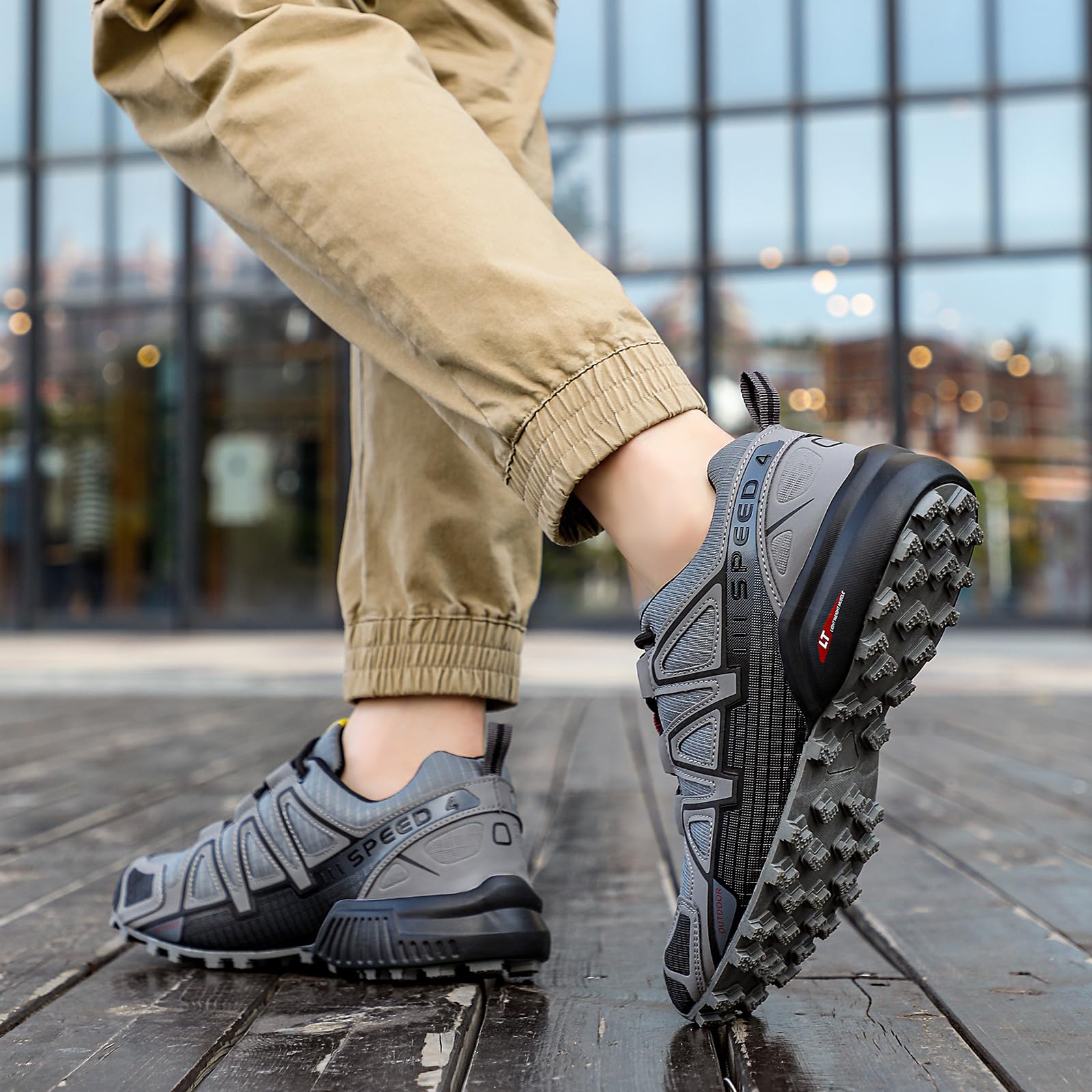VENROXX Men's Trail Running Shoes - Lightweight, Breathable & Non-Slip Hiking Shoes for Outdoor Trekking & Sports | Perfect for Trail Running, Hiking Adventures & Gym Workouts