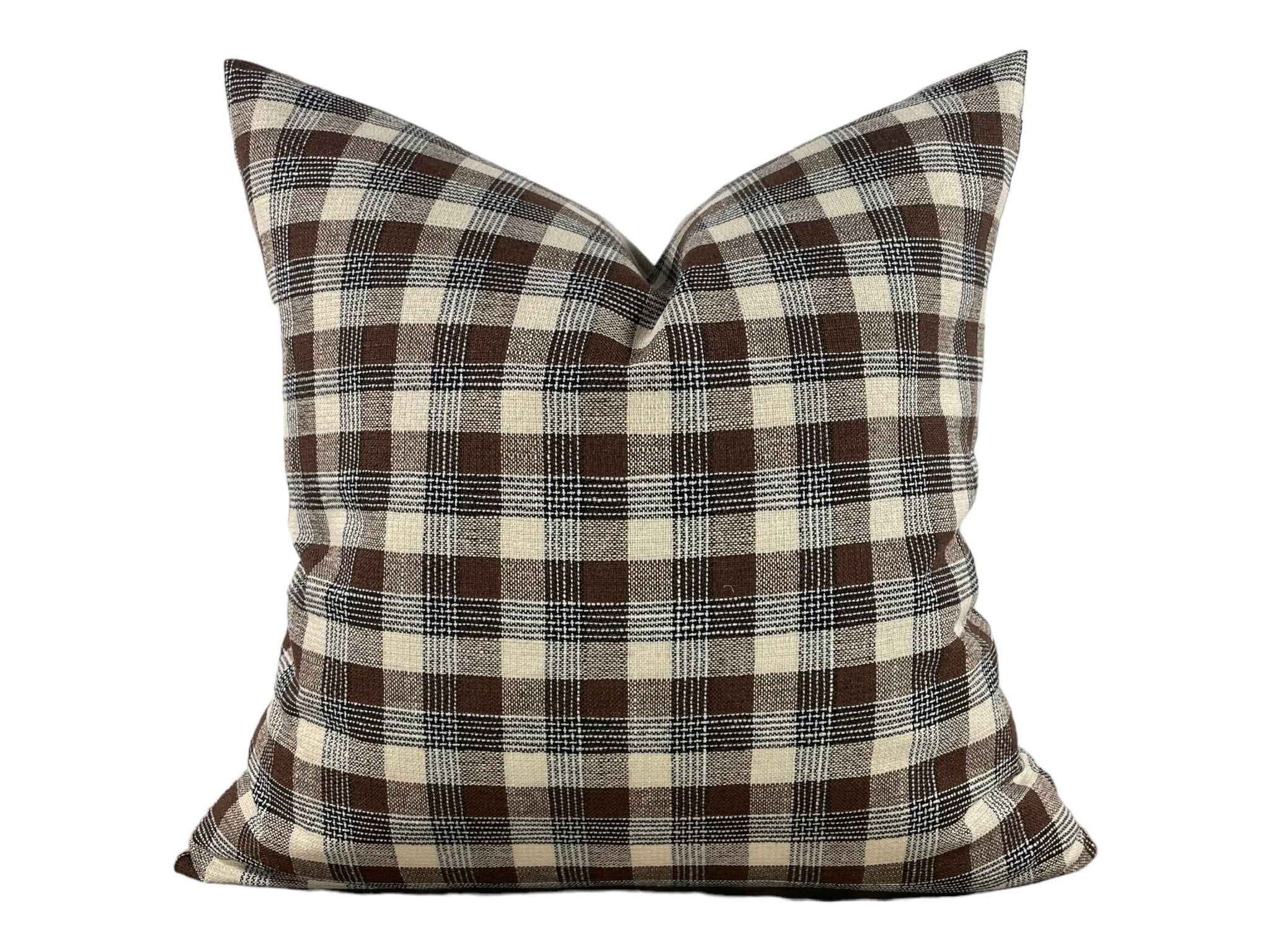 READY TO SHIP Designer Hawthorne Plaid Woven Pillow Cover - Luxury Home Decor for Living Room, Bedroom & Sofa