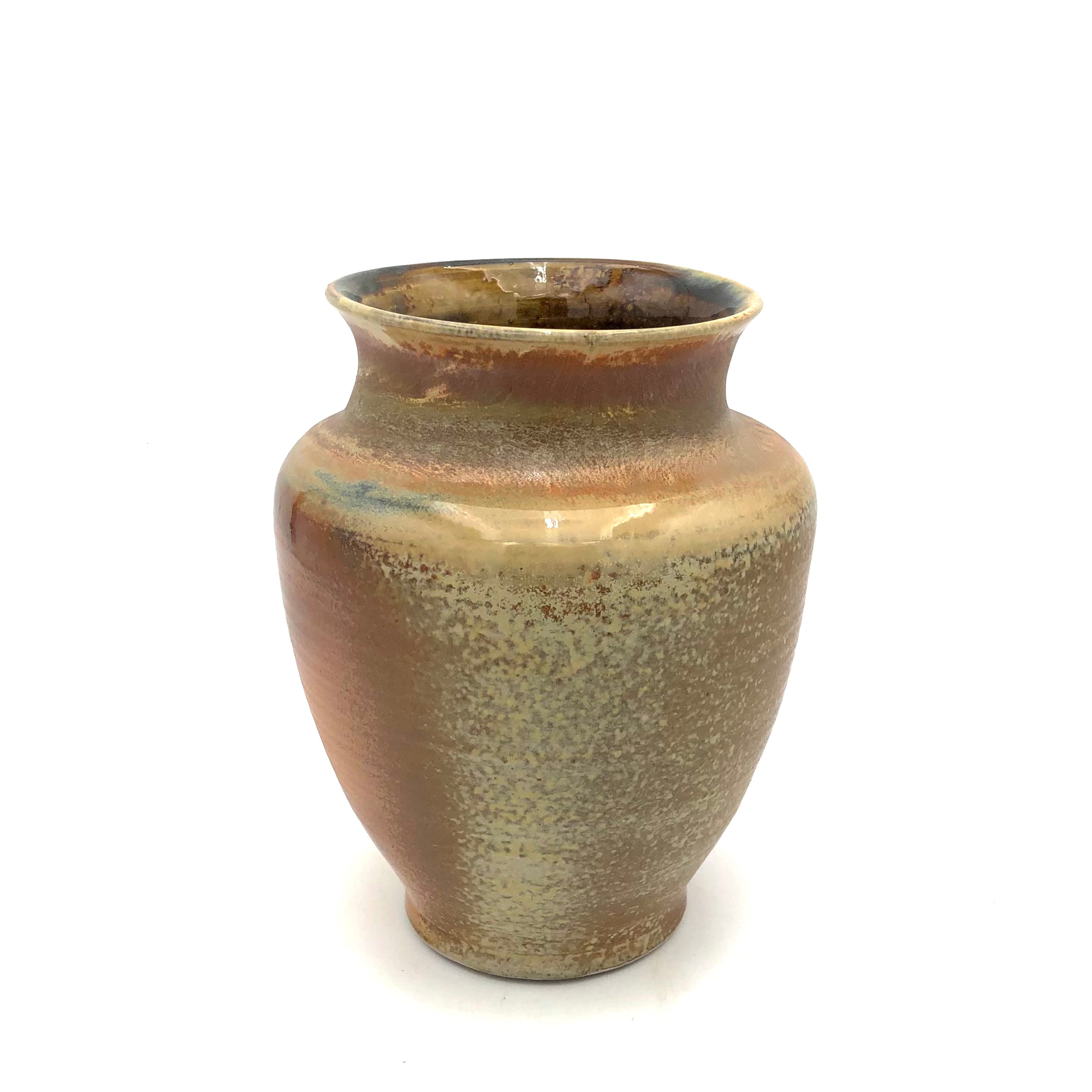 Brian Horsch Wood Fired Ceramic Vase - Large Handcrafted Pottery with Unique Glaze Patterns - Perfect for Home Decor, Wedding Centerpieces & Bohemian Style Interiors
