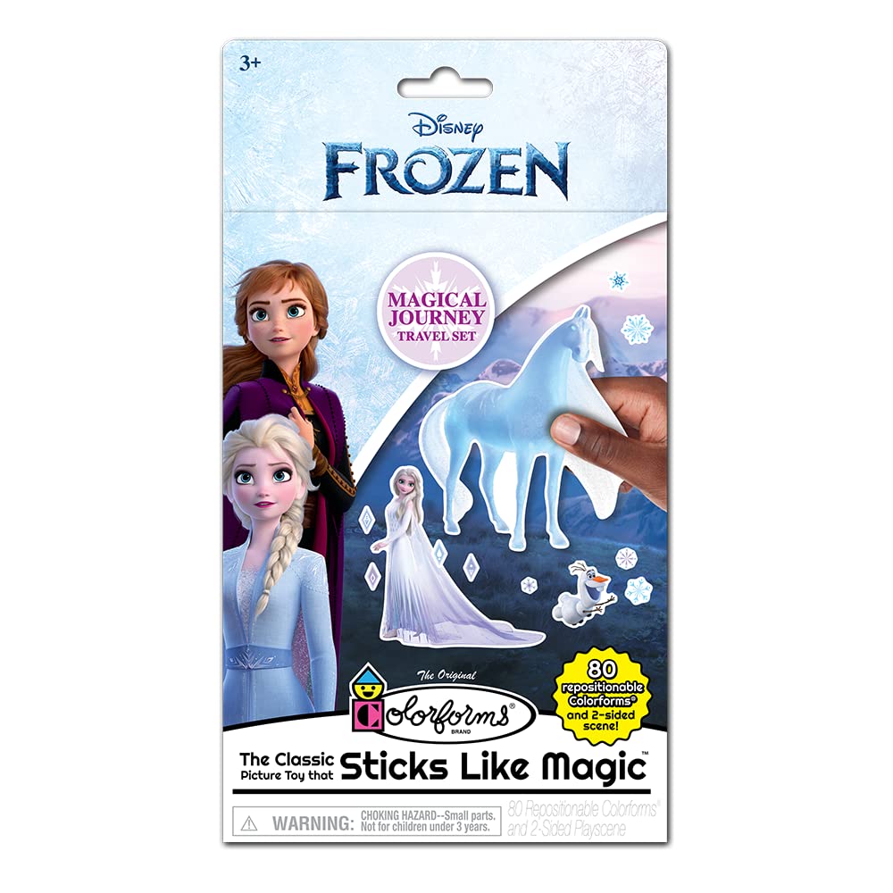Colorforms Travel Set - Reusable Sticker Book for Kids with Frozen Stickers | Arts & Crafts Activity for Boys & Girls Ages 3+ | Perfect for Travel, Birthday Gifts & Creative Play