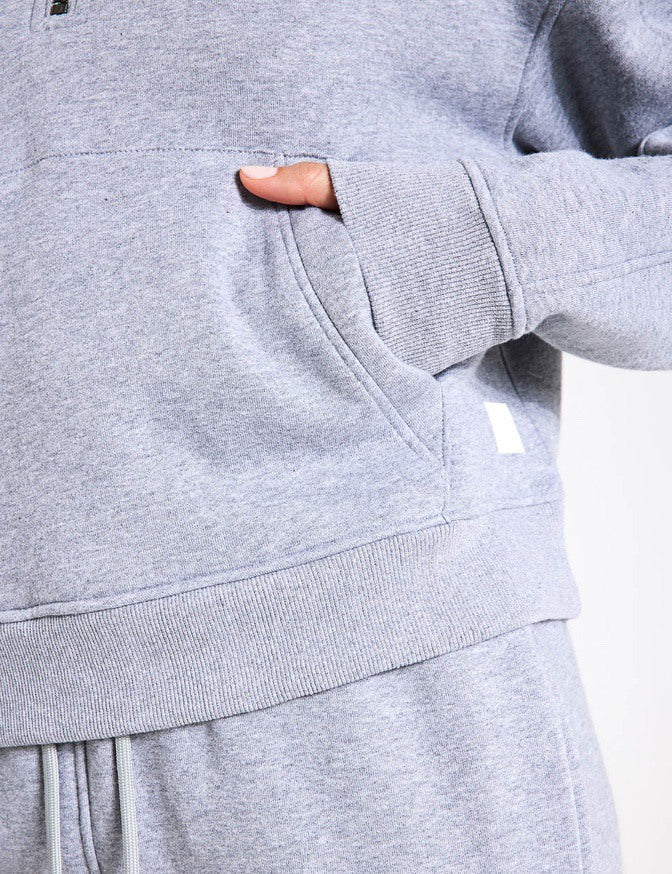 Rihanna Grey Marl Sweatshirt for Women - Soft & Comfortable Pullover Hoodie for Casual Wear, Gym, and Lounge