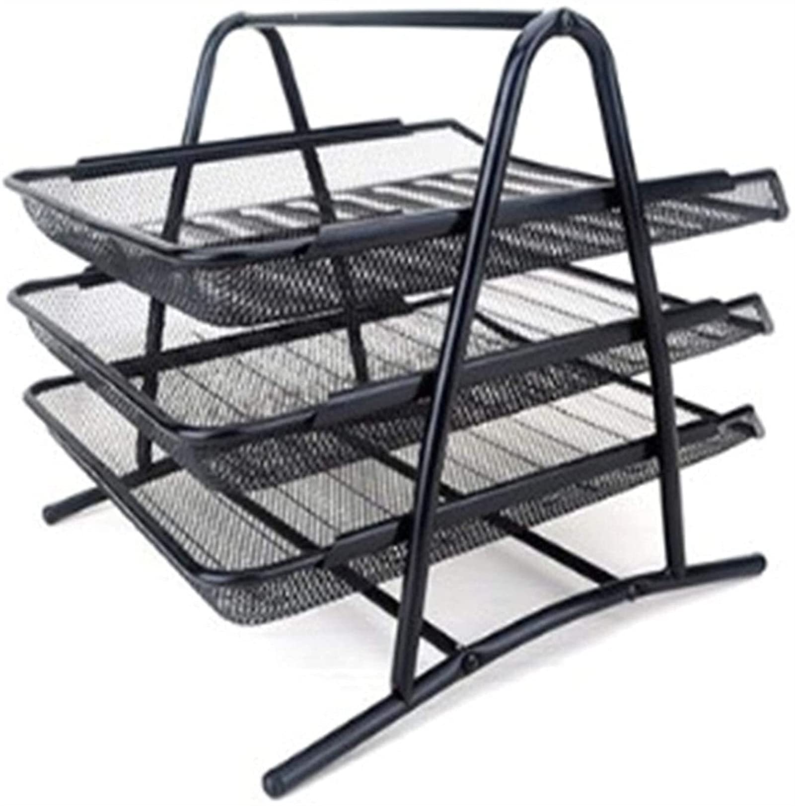 HAOHAOMAI Metal File Organizer - Office Desk Storage Box, File Tray & Document Sorter for Paper, Folders & Books | Perfect for Office, Home & School Organization
