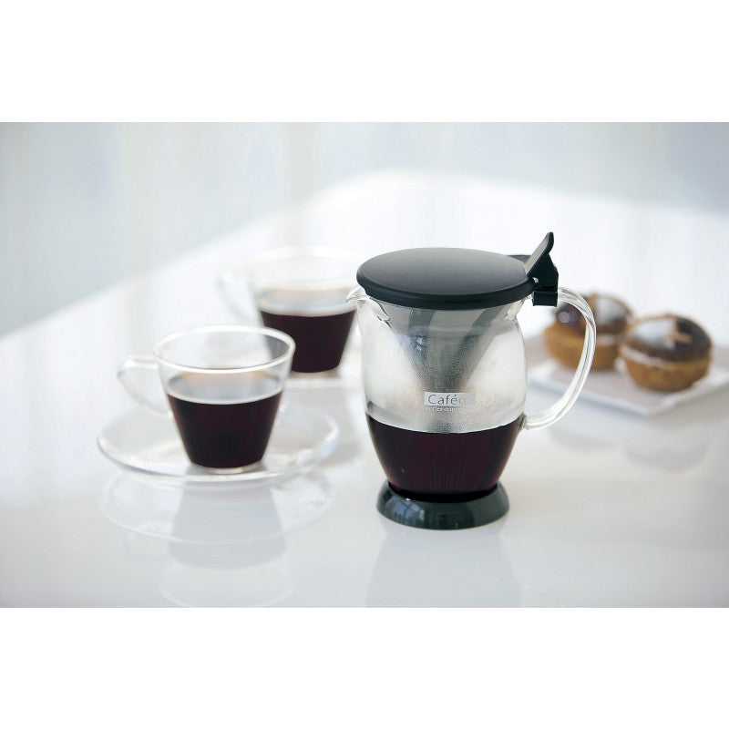 Hario V60 Ceramic Coffee Dripper - 2 Cup Pour Over Coffee Maker, Black - Perfect for Home Brewing & Specialty Coffee Lovers
