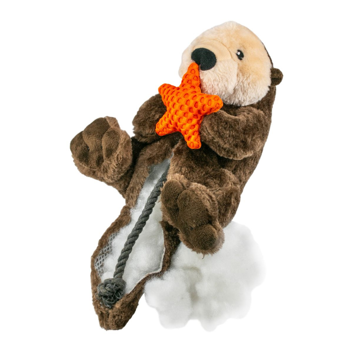Squeaky Plush Dog Toy for Small & Large Dogs - Cute Otter Shaped Chew Rope with Squeaker - Durable Interactive Puppy Teething Toy for Indoor & Outdoor Play