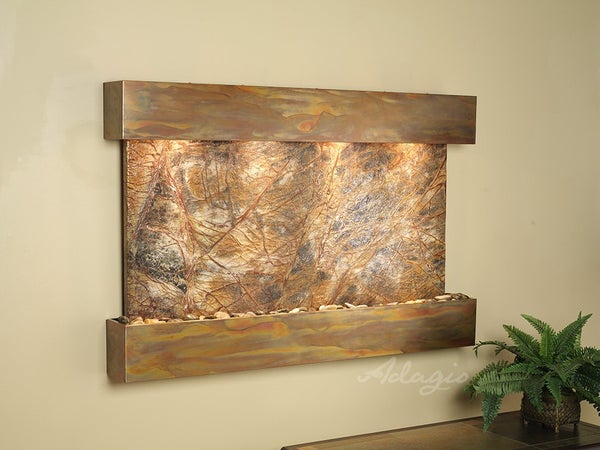 Adagio Sunrise Springs Square Rustic Copper Brown Marble Coffee Table - SSS1006 - Perfect for Living Room, Lounge, or Office Decor