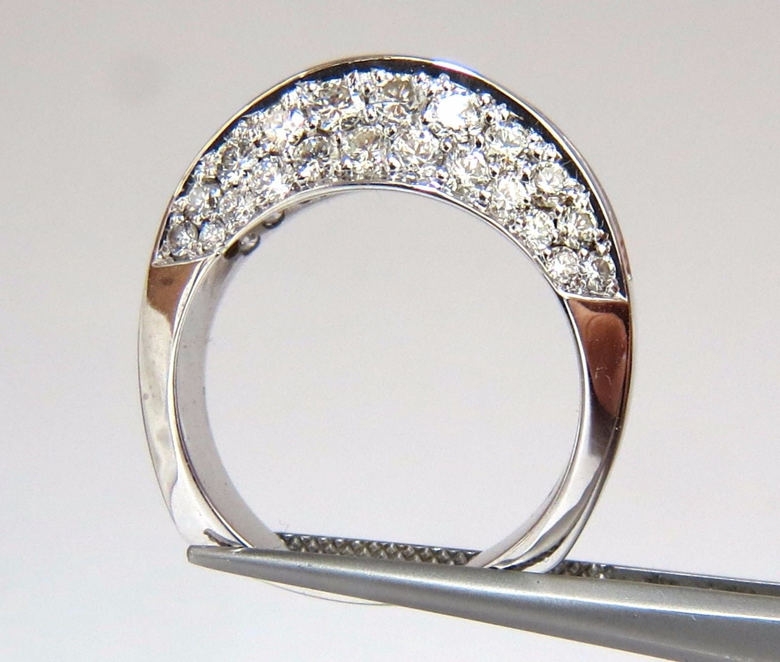 4.00 Carat Diamond Raised Contemporary Ring - 3D Design in 18K Gold for Weddings & Special Occasions