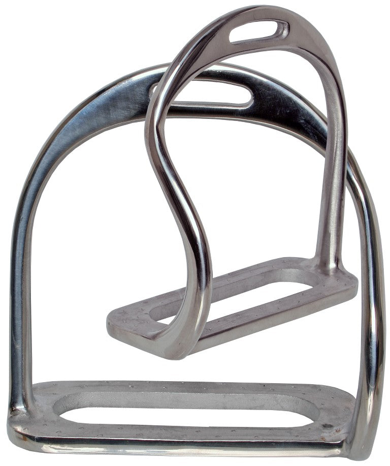Blue Tag SS Safety Stirrup Irons - Durable Stainless Steel Equestrian Stirrups for Horse Riding | Perfect for English & Western Riding, Training, and Show Jumping