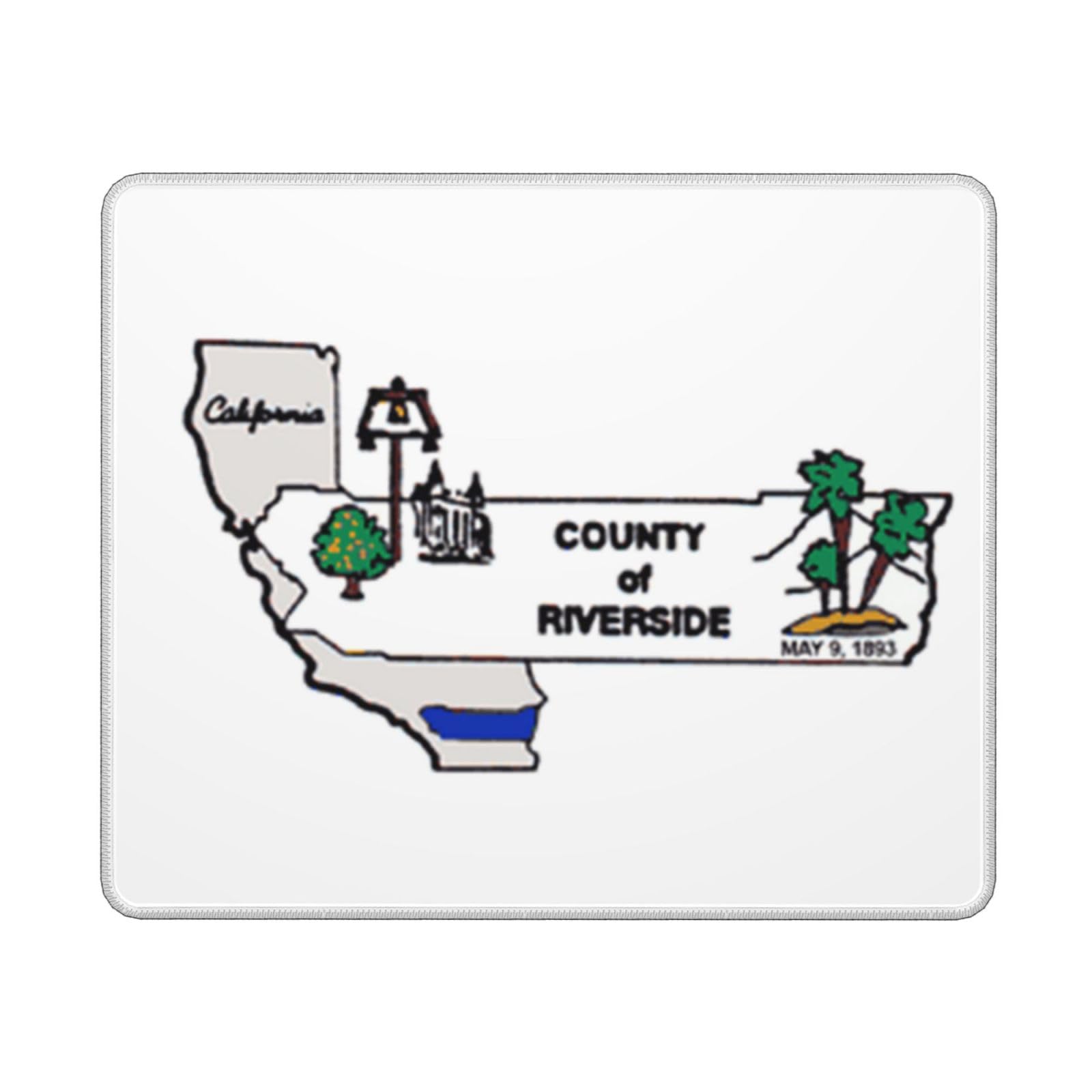 Riverside County California Flag Mouse Pad - 10x12 Inch Non-Slip Rubber Desk Mat for Office, Gaming & Laptop Use | Waterproof Computer Mousepad for Home & Work