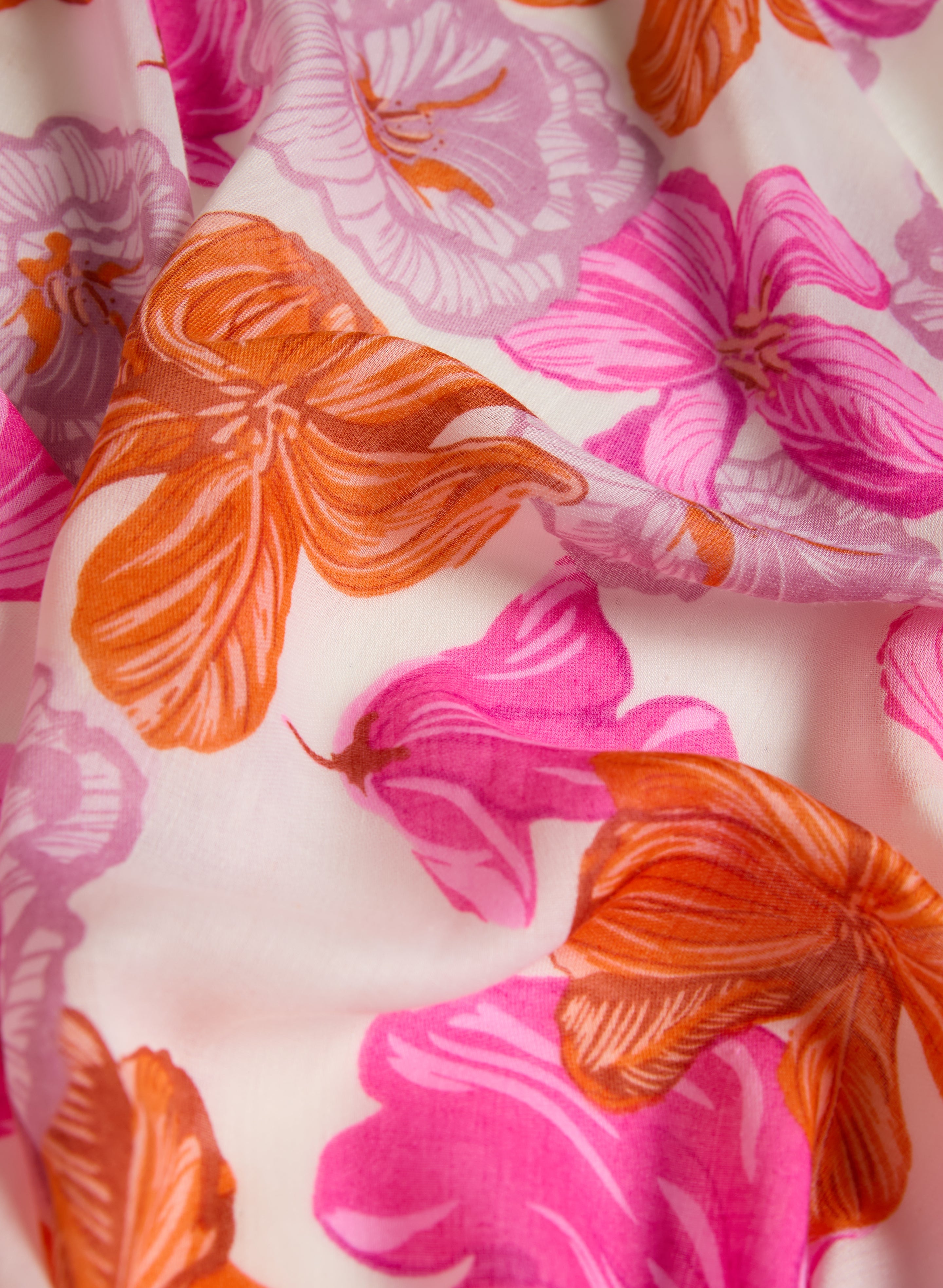 Floral Print Scarf for Women - Soft Lightweight Fashion Shawl Wrap - Perfect for Spring Outfits, Office Wear & Special Occasions
