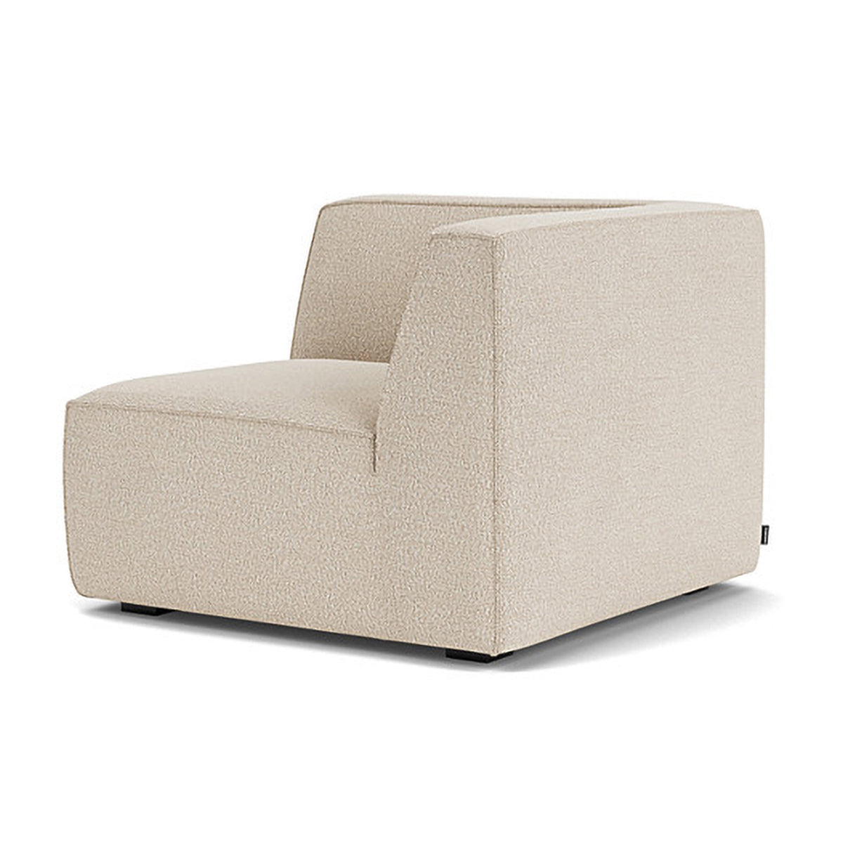 Dane Boucle 1-Seater Left Corner Modular Sofa - Modern Accent Chair for Small Spaces, Living Room, Apartment & Office - Soft Fabric Upholstery with Sturdy Frame