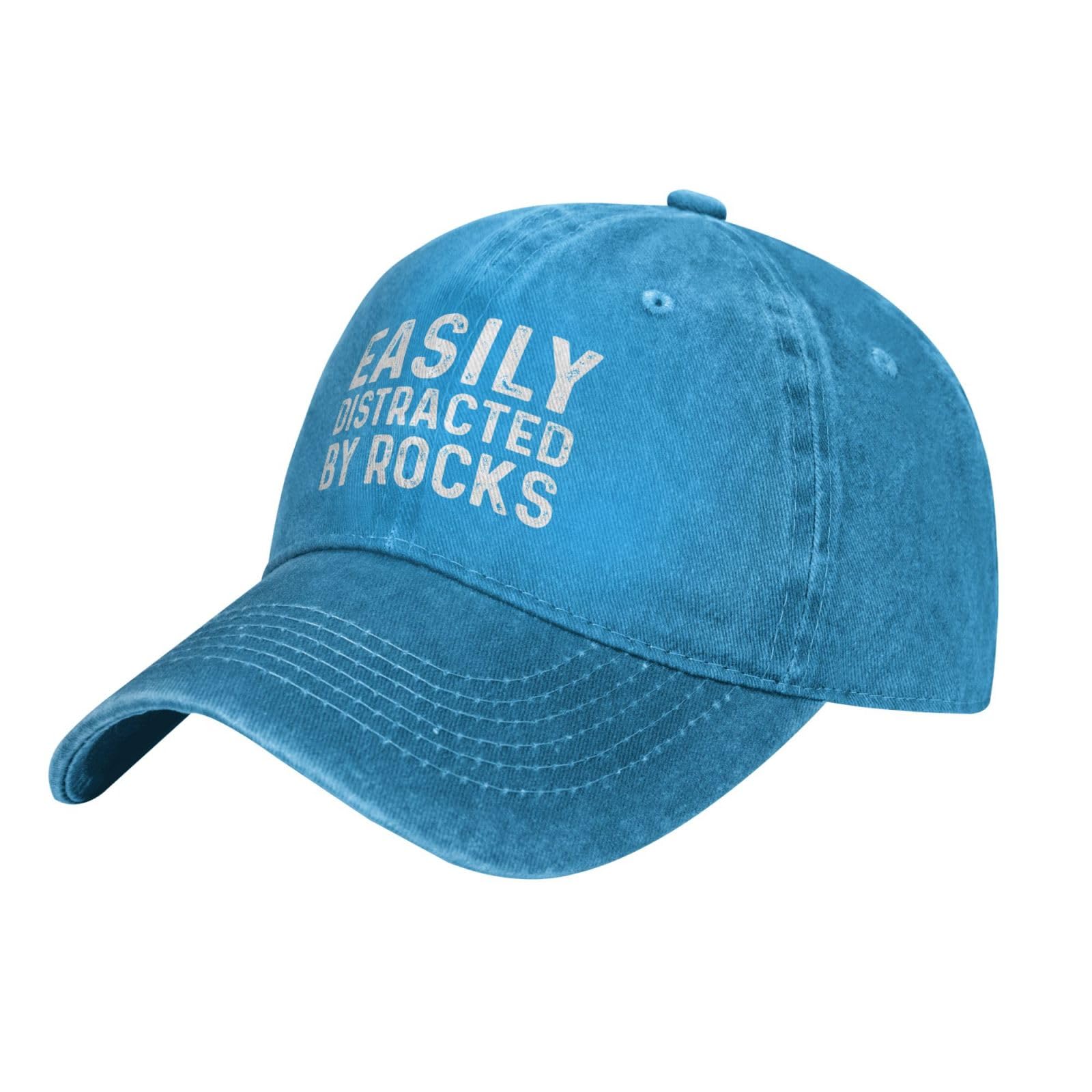 Men's Graphic Baseball Cap - Blue Rock Design | Adjustable & Comfortable for Outdoor Activities, Hiking, and Casual Wear