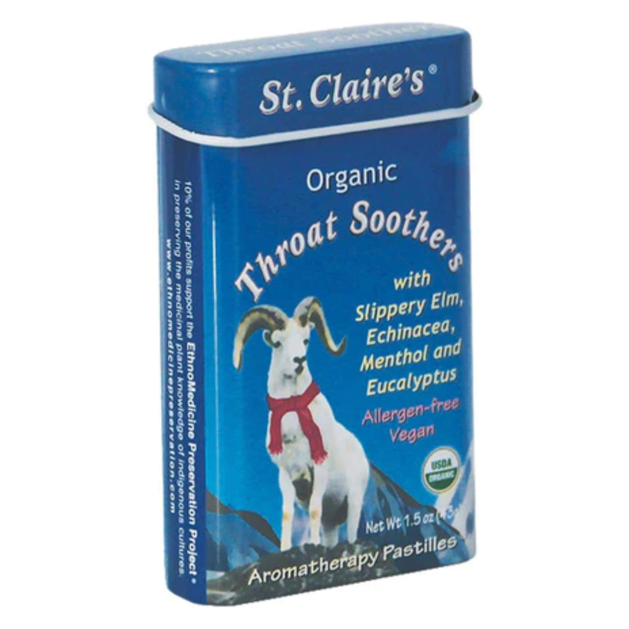 Organic Throat Soothing Lozenges - Natural Cough Drops for Dry & Sore Throat Relief - Perfect for Cold, Flu & Allergy Season at Home, Work or Travel