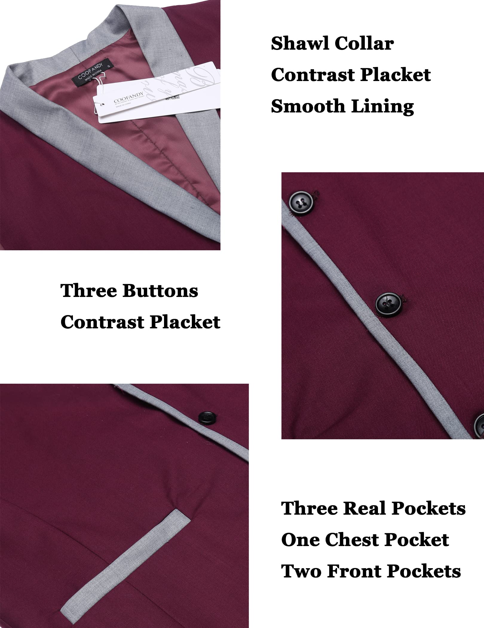 COOFANDY Men's Slim Fit Suit Vest - Formal Business Dress Waistcoat for Wedding, Office & Special Occasions | Breathable & Comfortable for Daily Wear