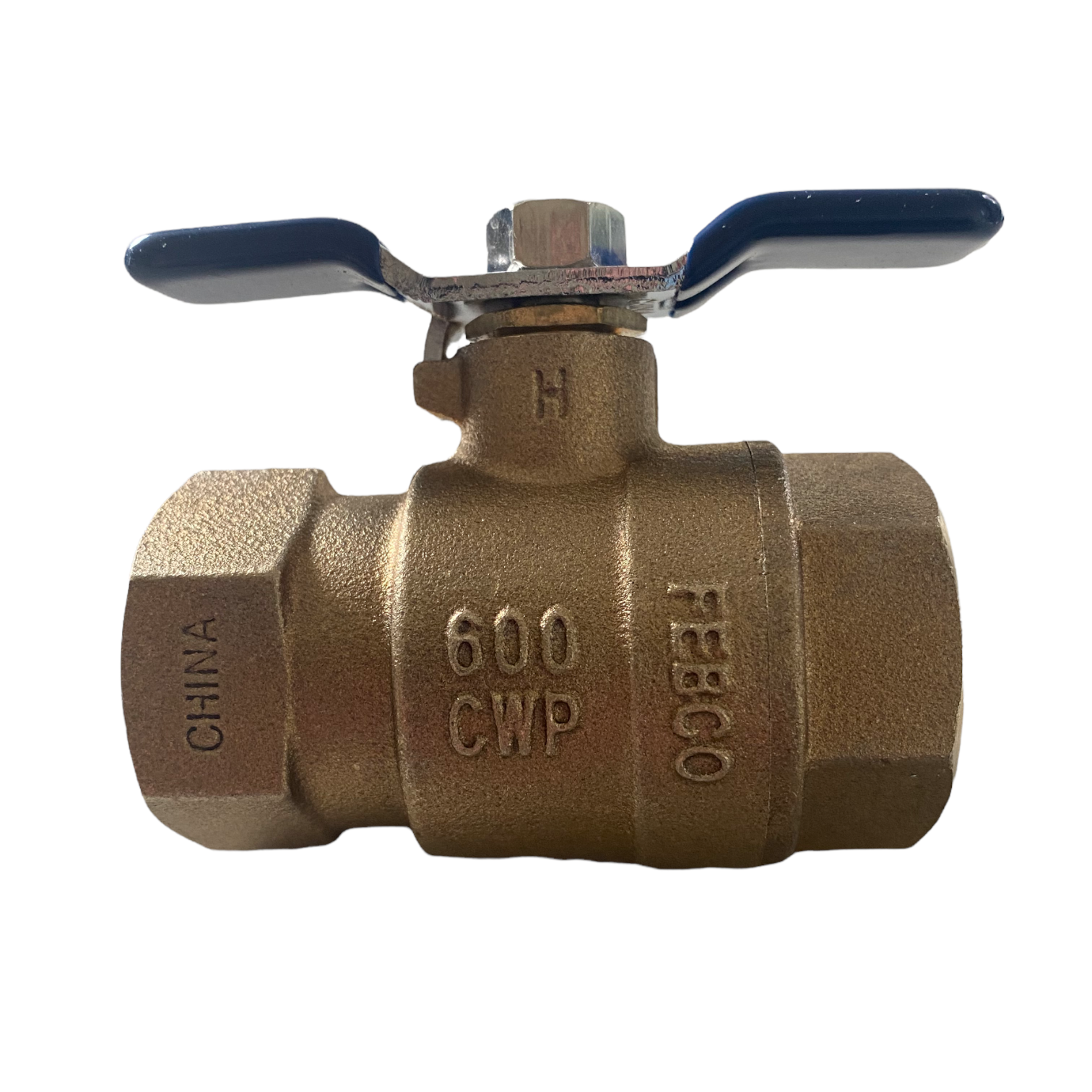 Febco 781 054LL 1 Inch Lead Free Ball Valve with Tapped Ends - Durable Brass Construction for Water & Gas Applications - Perfect for Plumbing, Irrigation & Industrial Use