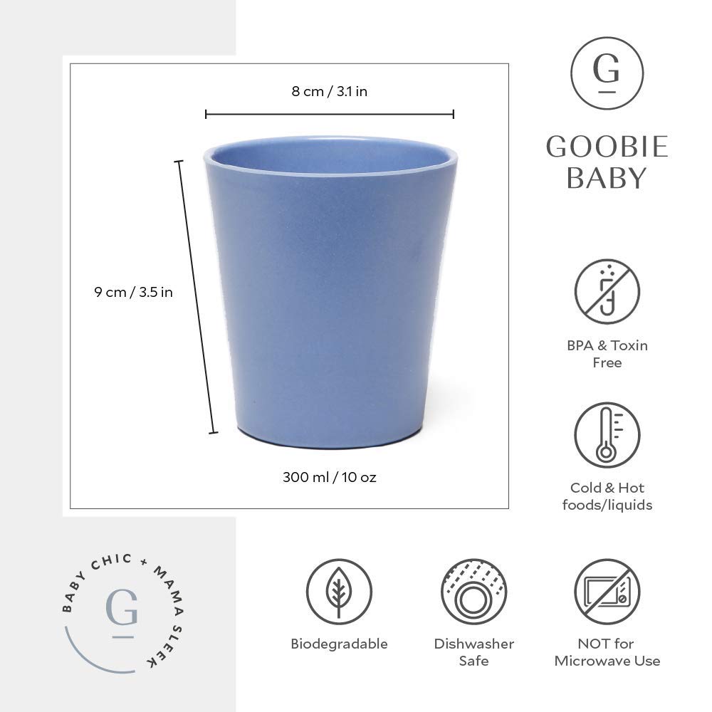 Eco-Friendly Bamboo Drinking Cups for Kids - Set of 4 Reusable 10oz Toddler Cups | BPA-Free, Durable & Safe Dinnerware for Home, School & Outdoor Activities