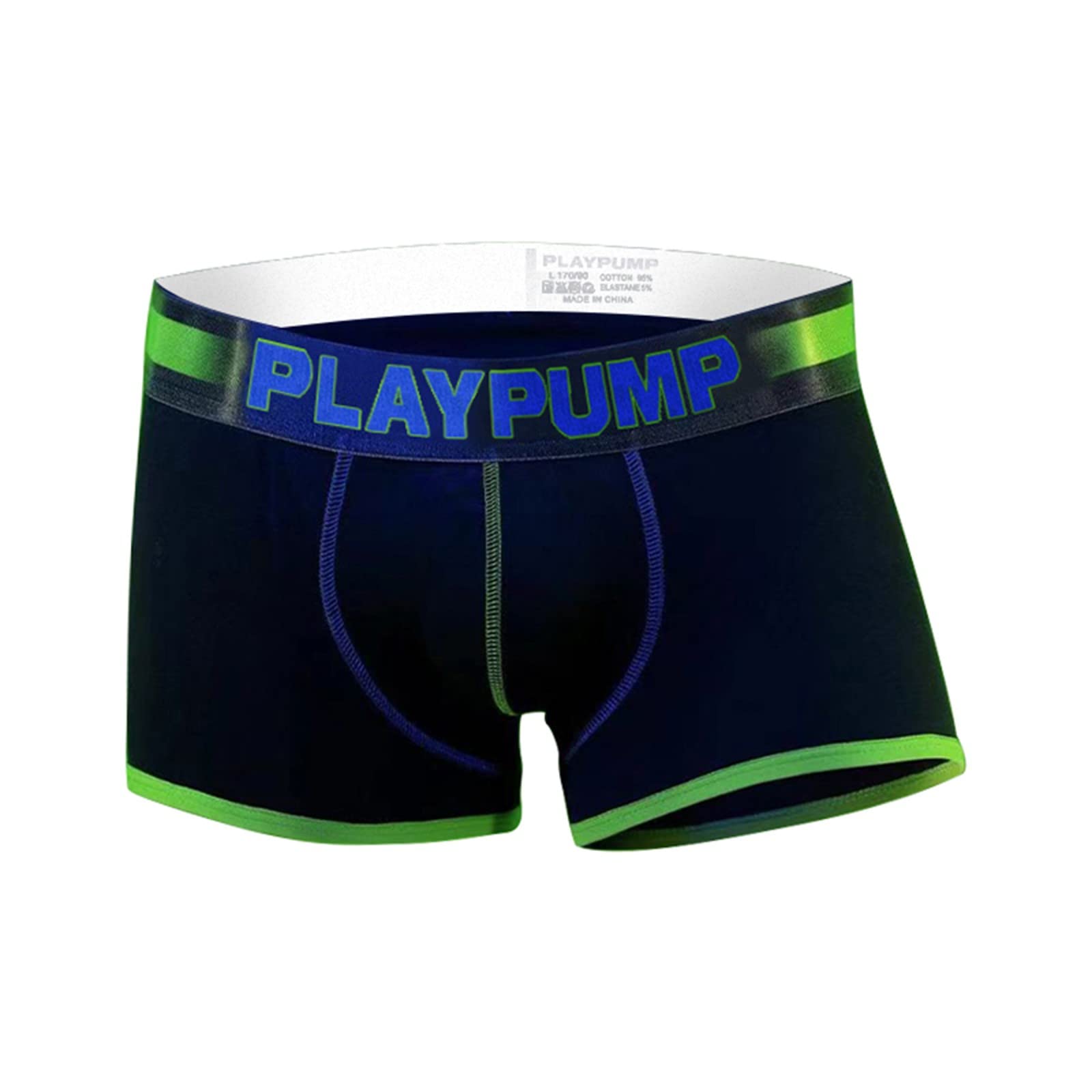 **Men's Low Waist Cotton Breathable Boxer Briefs - Soft Comfort Underwear for Daily Wear, Workout & Sleep - Black**