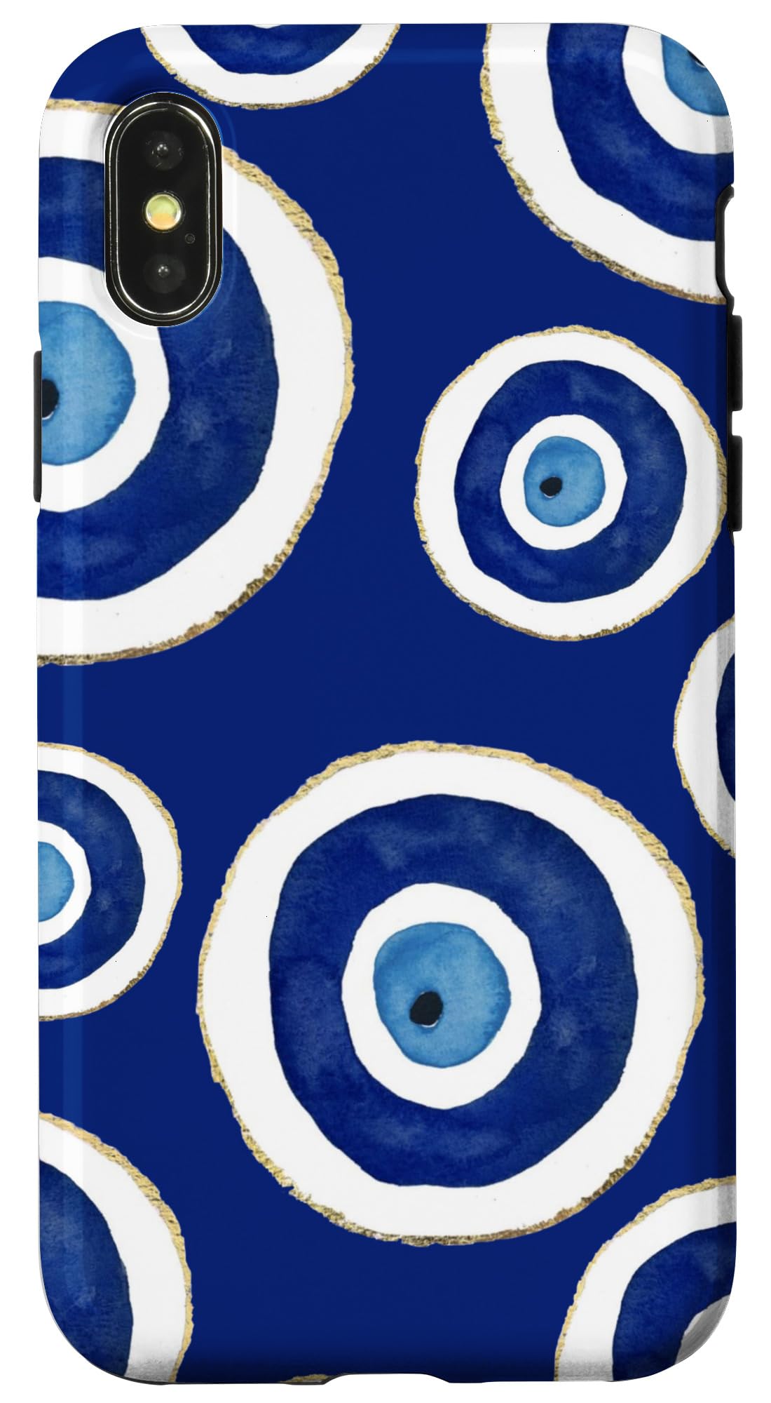 Evil Eye Blue iPhone X/XS Phone Case - Slim Minimalist Protective Cover for Everyday Use & Travel