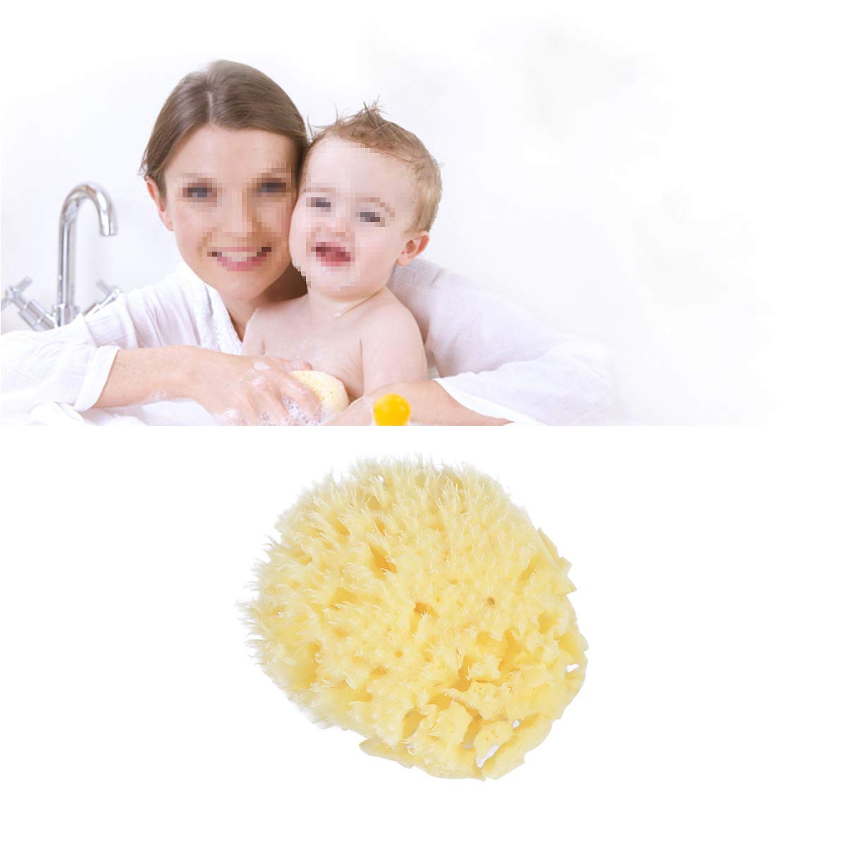 Natural Baby Bath Sponge - Soft Seaweed & Algae Sponge for Gentle Bathing | Honeycomb Design for Newborns & Toddlers | Perfect for Sensitive Skin & Shower Time