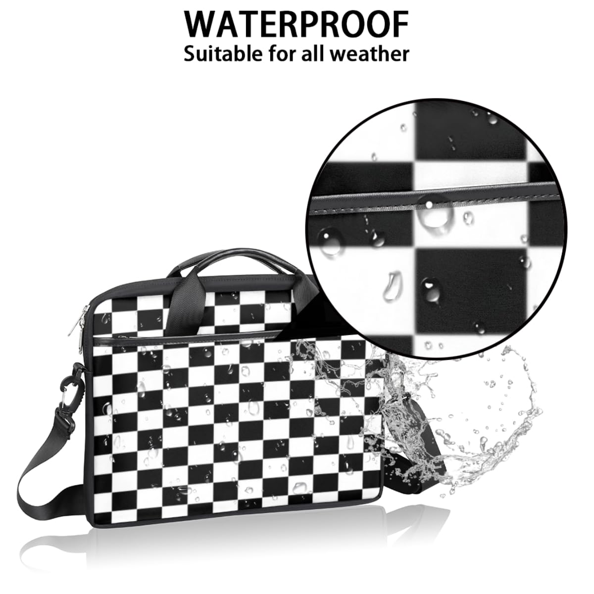 15.6 Inch Laptop Case for Men - Durable Briefcase Sleeve & Messenger Shoulder Bag for Work, School & Travel | Fits 15-15.6 Inch Laptops | Water Resistant Computer Bag for Business Professionals & Students