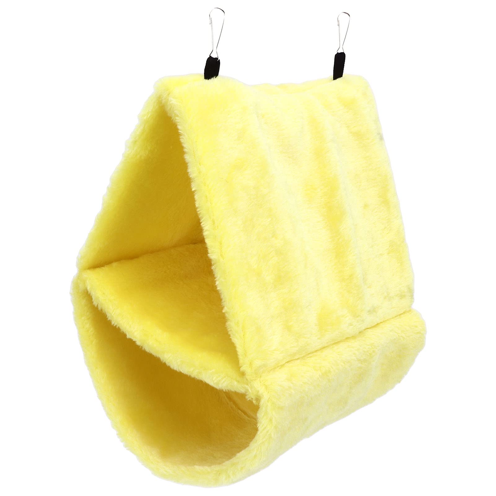 Yunnyp Large Foldable Flannel Bird Hammock - Double Layer Triangular Cage Hanging Bed for Parrots, Hamsters & Squirrels | Perfect for Small Pet Resting & Playtime in Cages