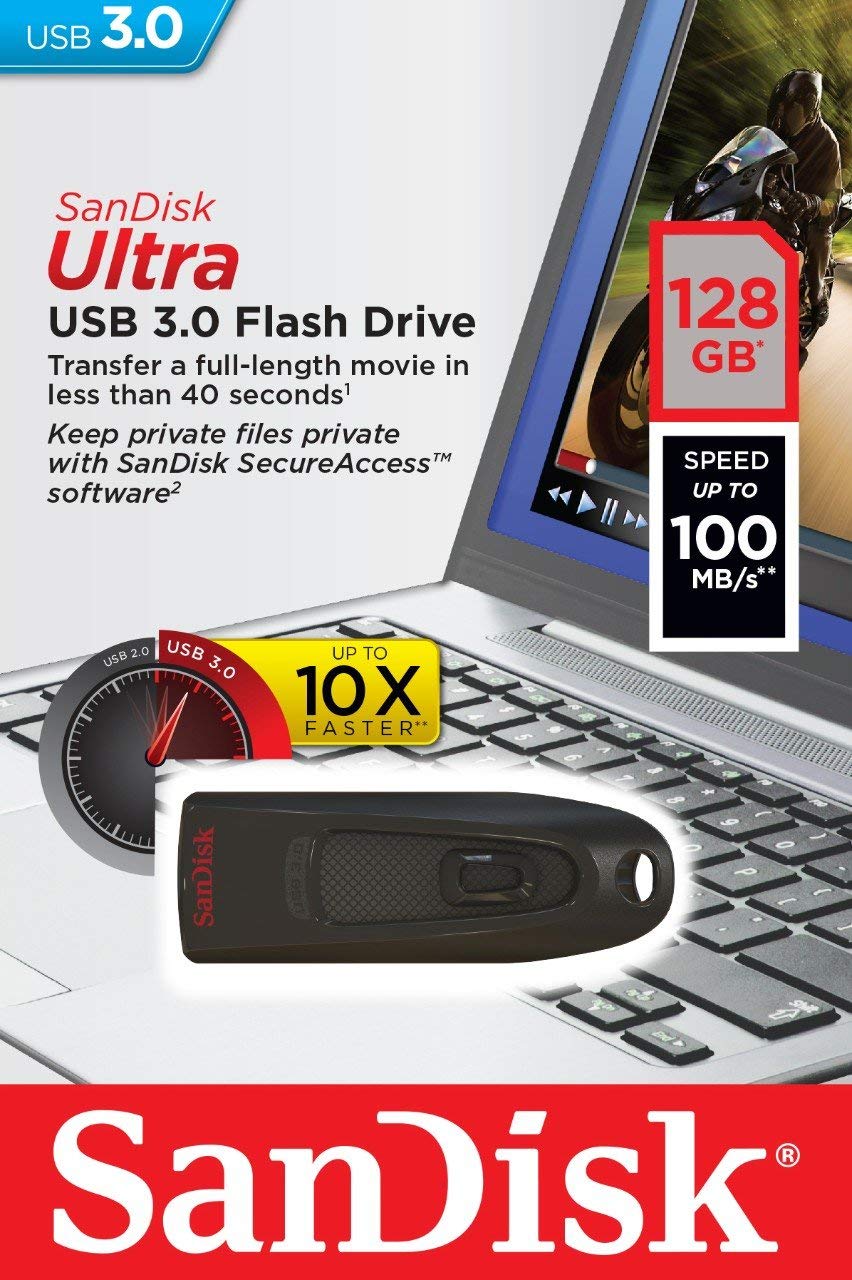 SanDisk 128GB USB 3.0 Flash Drive 20-Pack - High Speed Thumb Drives for Office & School