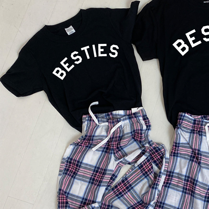 Best Friends Matching Pajama Bottoms Set - Cute College Dorm Sleepwear for Girls - Perfect for Sleepovers, Birthday Gifts & Sister Matching Outfits