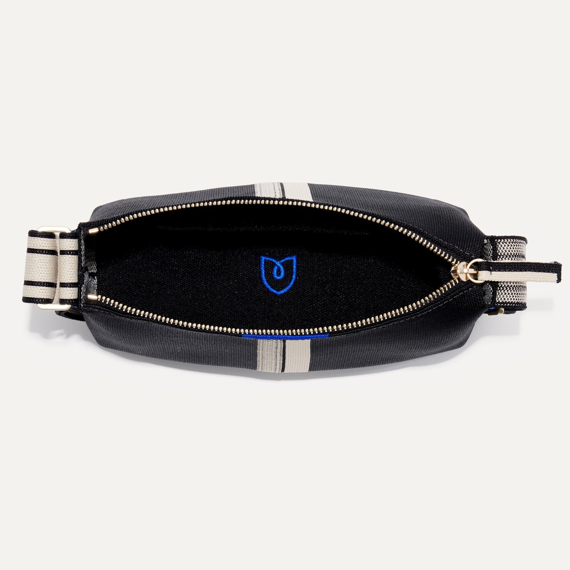Stylish Black and Ivory Striped Crossbody Bag for Women - Perfect for Everyday Use, Travel, and Shopping
