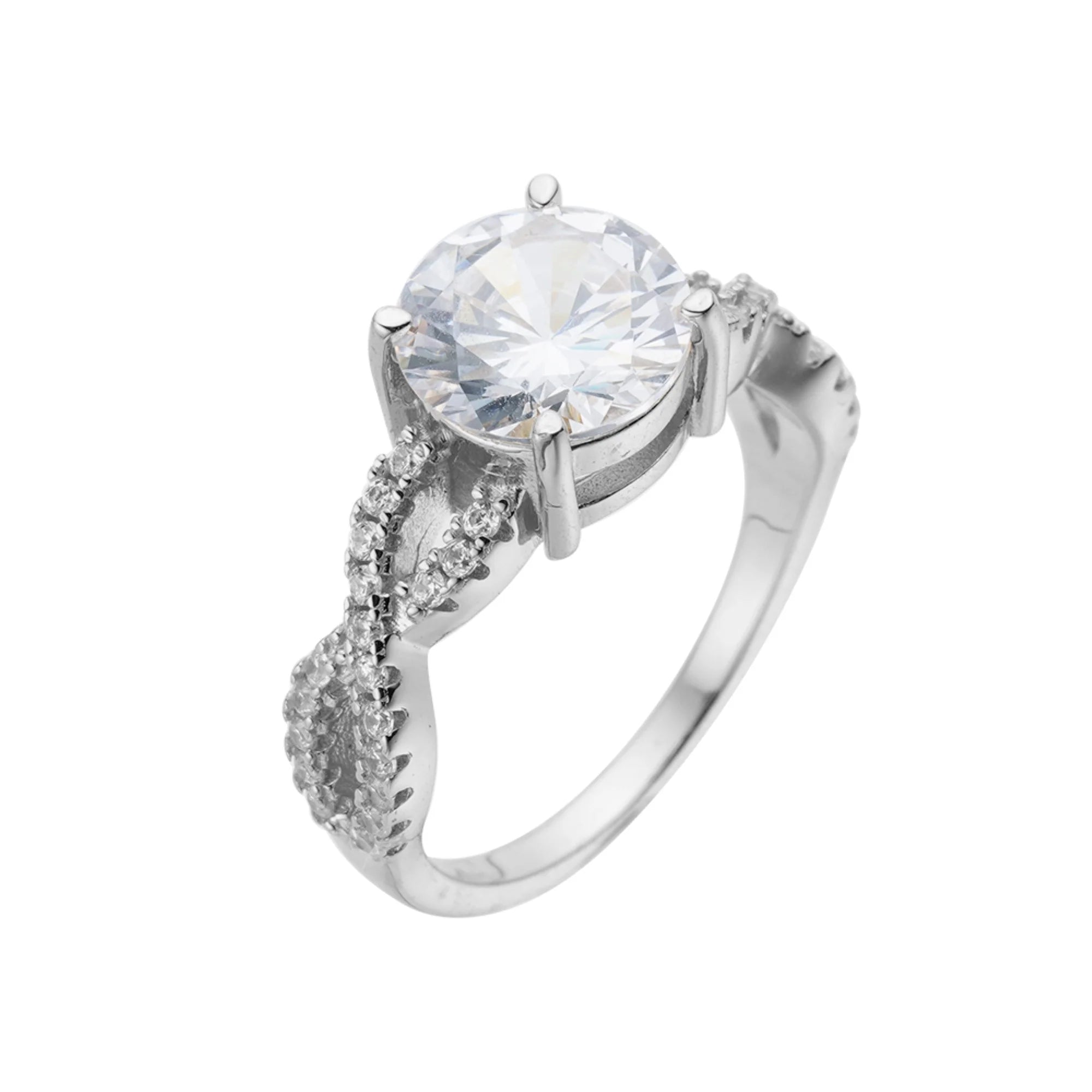 Women's Moissanite Infinity Ring - Elegant Engagement & Wedding Band for Her | Perfect for Proposals, Anniversaries & Special Occasions