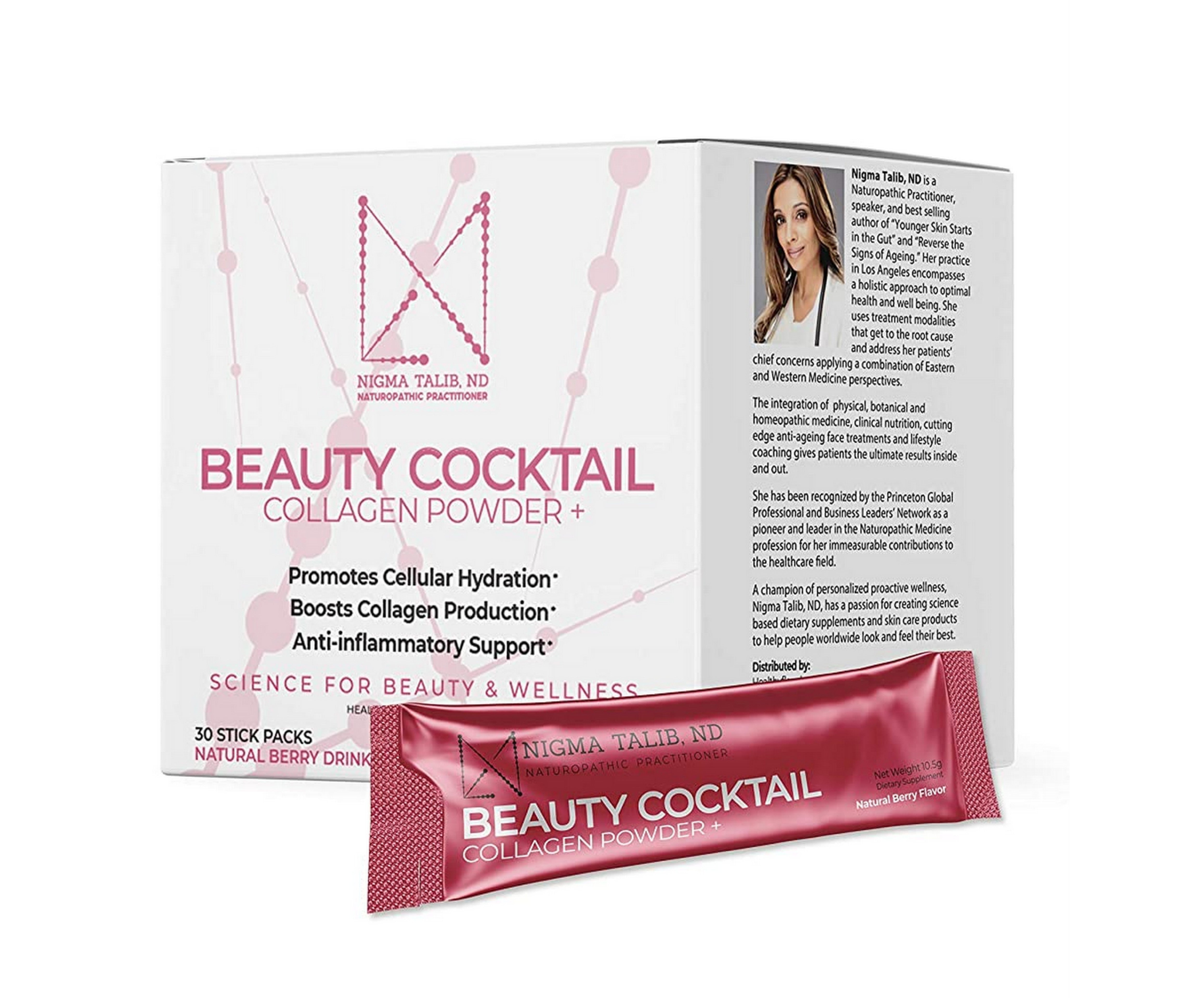 Dr. Nigma Beauty Cocktail Collagen Powder - 30 Packs for Skin Hydration & Anti-Aging | Supports Glowing Skin & Hair Health | Perfect for Smoothies, Coffee & Post-Workout Recovery