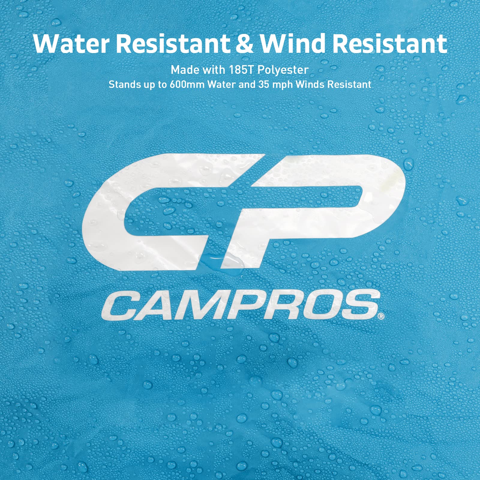 CAMPROS CP Tent - 3/4/6/8 Person Waterproof Camping Tent with Rainfly, Windproof Family Dome Tent, Large Mesh Windows & Wide Door for Easy Setup | Portable with Carry Bag | Perfect for Family Camping, Hiking & Outdoor Adventures