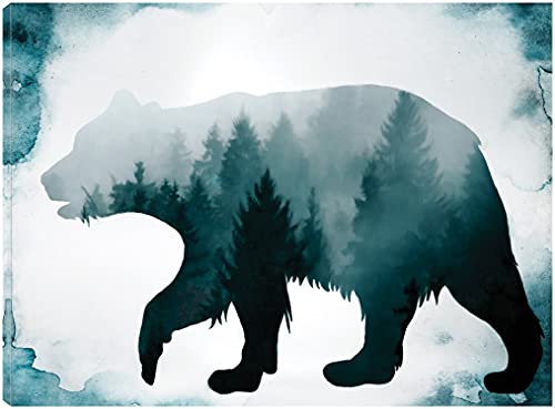 Moody Blue Bear Silhouette