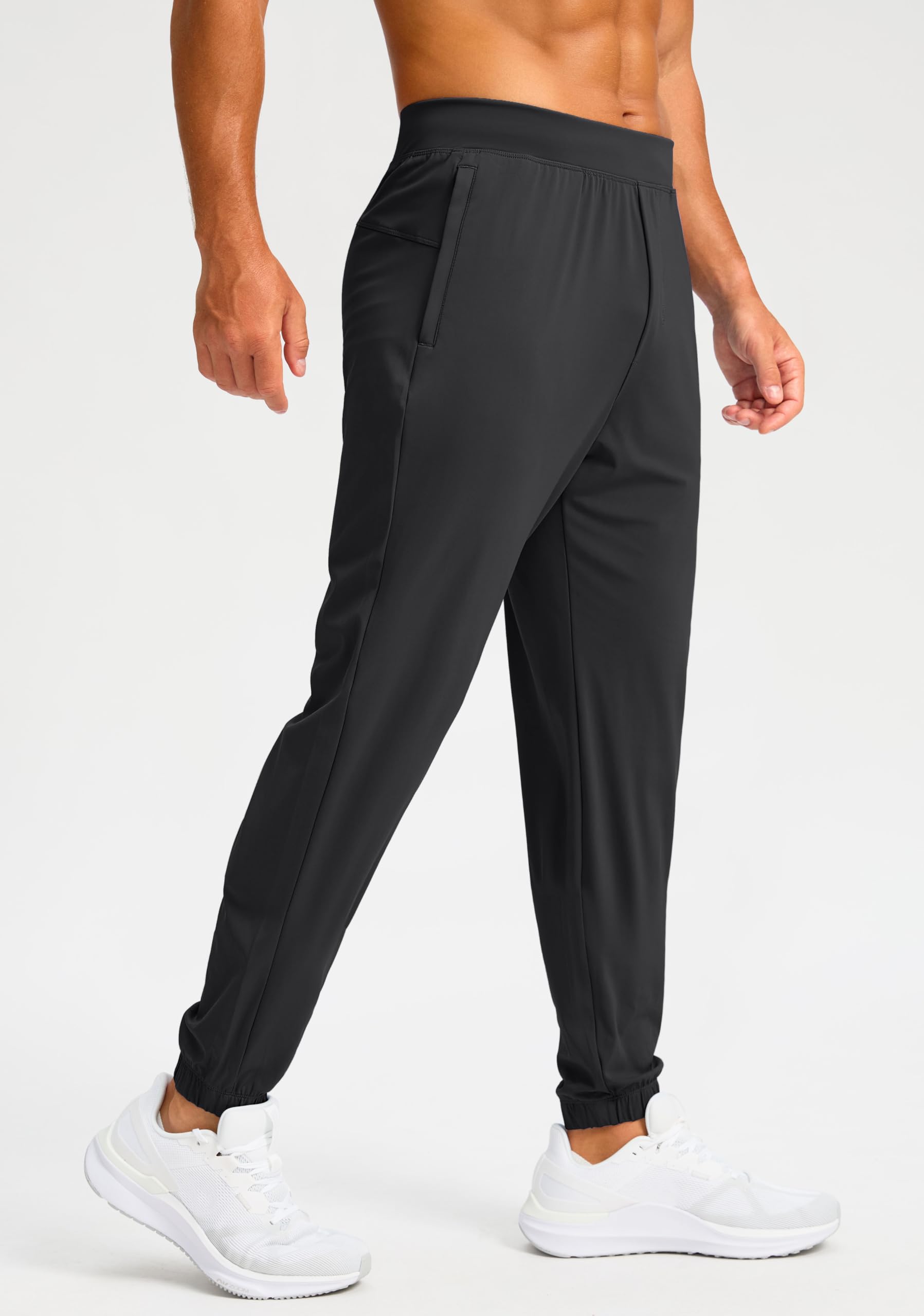 Soothfeel Men's Lightweight Joggers with Zipper Pockets - Athletic Golf Sweatpants for Workout, Running & Casual Wear - Comfortable Track Pants for Men