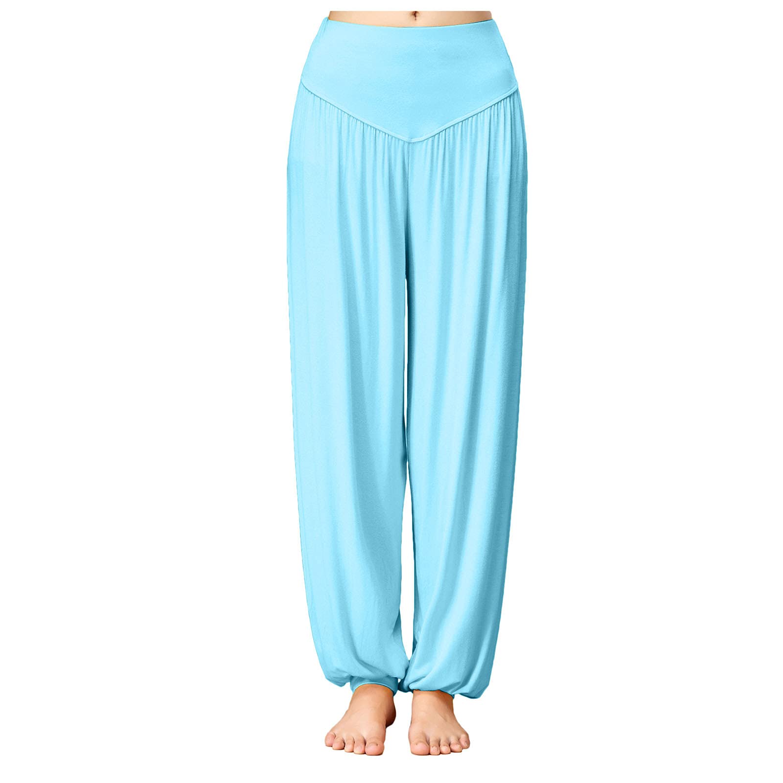 Messigaot Women's Harem Pants - Wide Leg Yoga Pants with Boho Flowy Design for Lounge, Meditation & Beach Wear