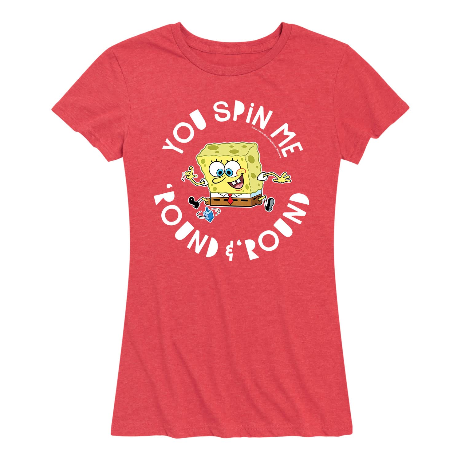 Spongebob Squarepants Christmas & Hanukkah Women's Short Sleeve Graphic T-Shirt | Funny Holiday Tee for Women | Perfect Gift for Fans & Casual Wear