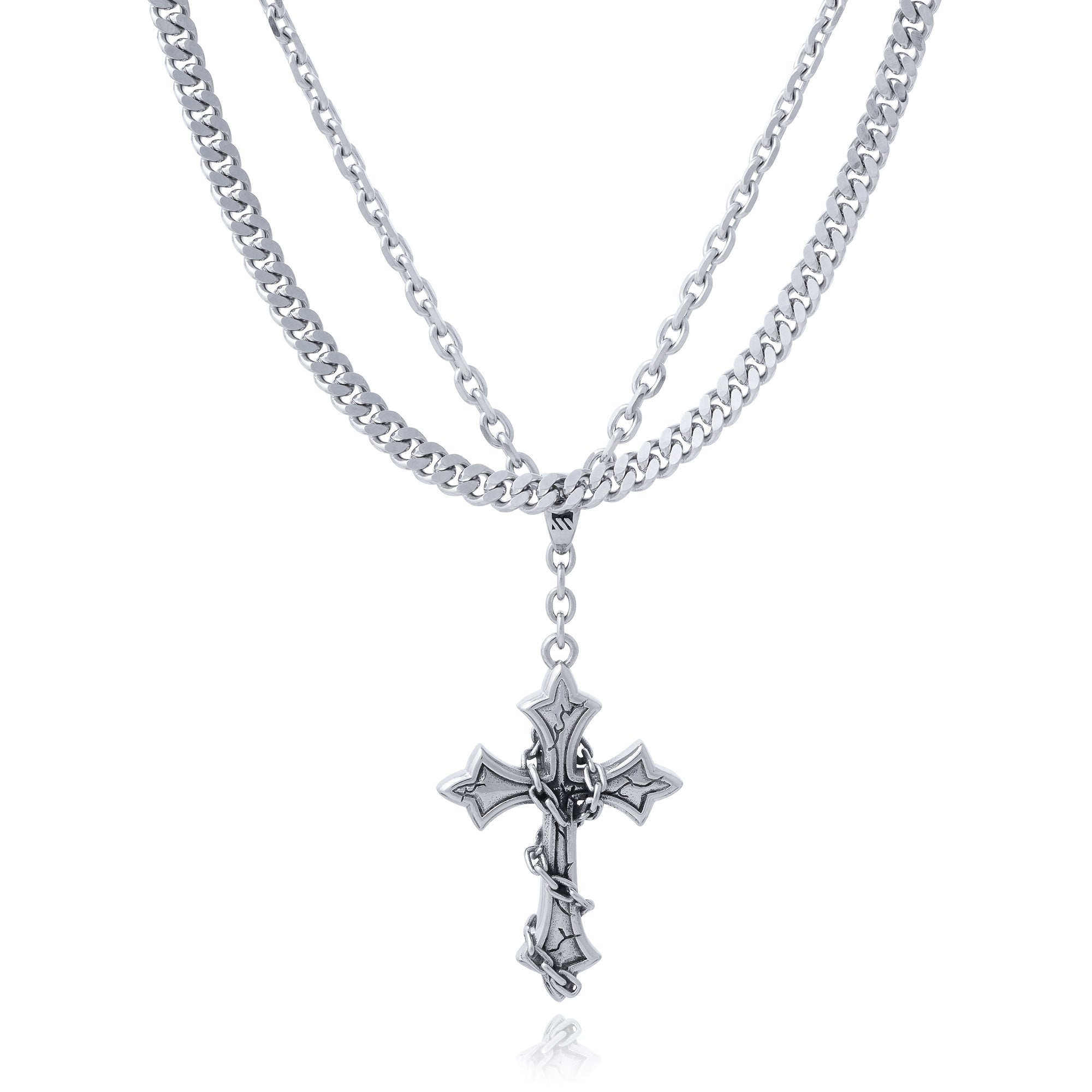 The Ruins 6mm Stainless Steel Jewelry Set - Elegant Necklace & Bracelet for Women, Perfect for Parties, Weddings & Everyday Wear