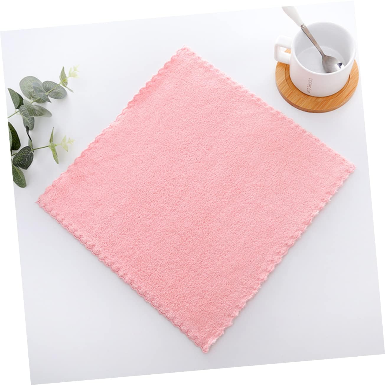 10pcs Coral Fleece Makeup Remover Washcloths & Face Towels - Soft Square Cleansing Cloths for Daily Skincare Routine | Gentle Makeup Removal & Facial Cleansing | Perfect for Travel, Gym & Home Use