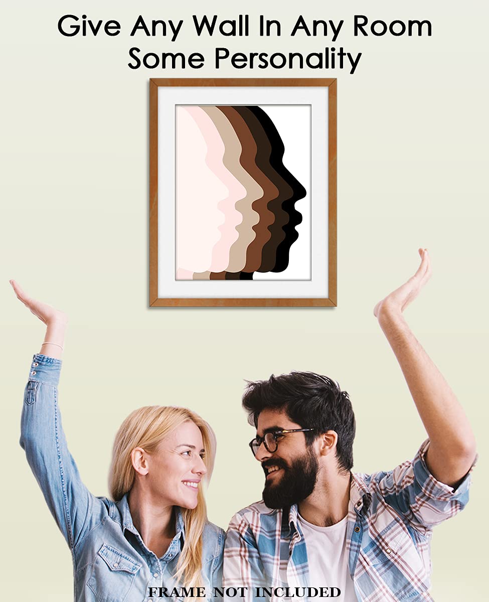 Equality and Diversity Motivational Wall Art - 11x14 Unframed Inspirational Office Decor for Men, Women, Kids & Teens - Positive Affirmations for Home, Office or Housewarming Gift