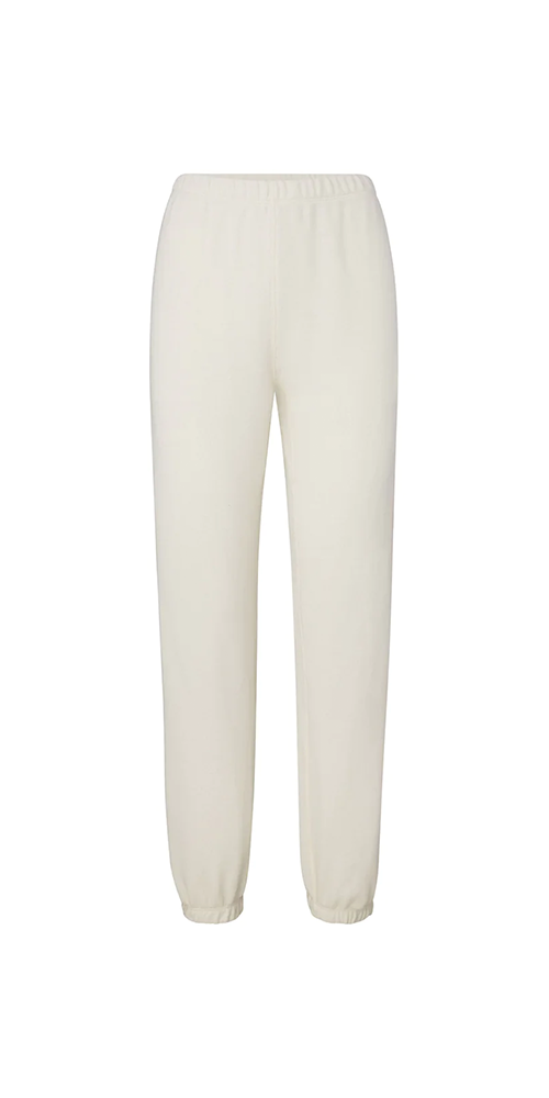 Classic Cream Sweatpants for Women - Soft Cotton Lounge Pants with Elastic Waistband - Perfect for Yoga, Running, Gym & Relaxing at Home