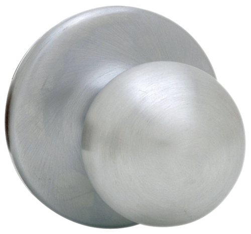 Kwikset Polo Hall & Closet Door Knob - Satin Chrome Finish - Durable Interior Door Hardware for Bedrooms, Closets & Bathrooms