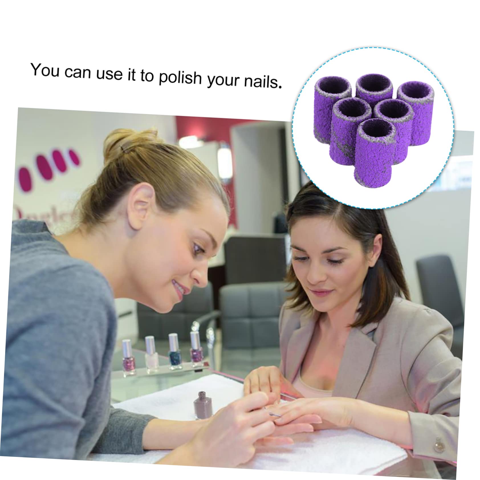 FRCOLOR 100pcs Nail Sanding Bands Set - Professional Nail Drill Sanding Bands for Manicure & Pedicure, Nail Polishing & Shaping Tool - Perfect for Home Salon, Nail Art & Professional Use