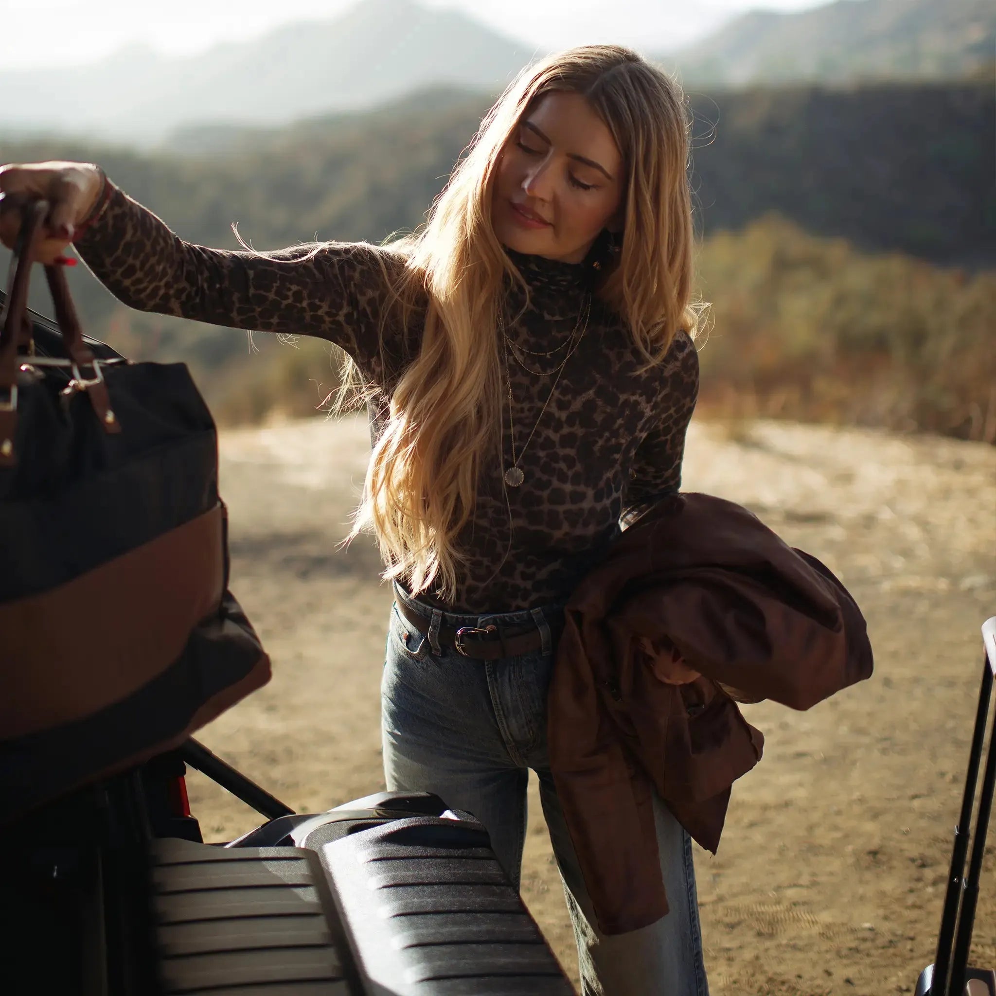 Premium 30L Twill & Vegan Leather Weekender Duffle Bag - Stylish Carry-On Travel Bag for Weekend Getaways, Gym & Business Trips