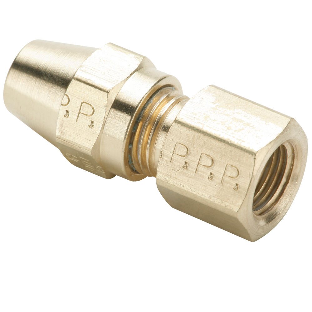 Parker 66AB-6-4-pk10 Air Brake D.O.T. Compression Fitting - Brass Tube to Female Pipe Connector 3/8