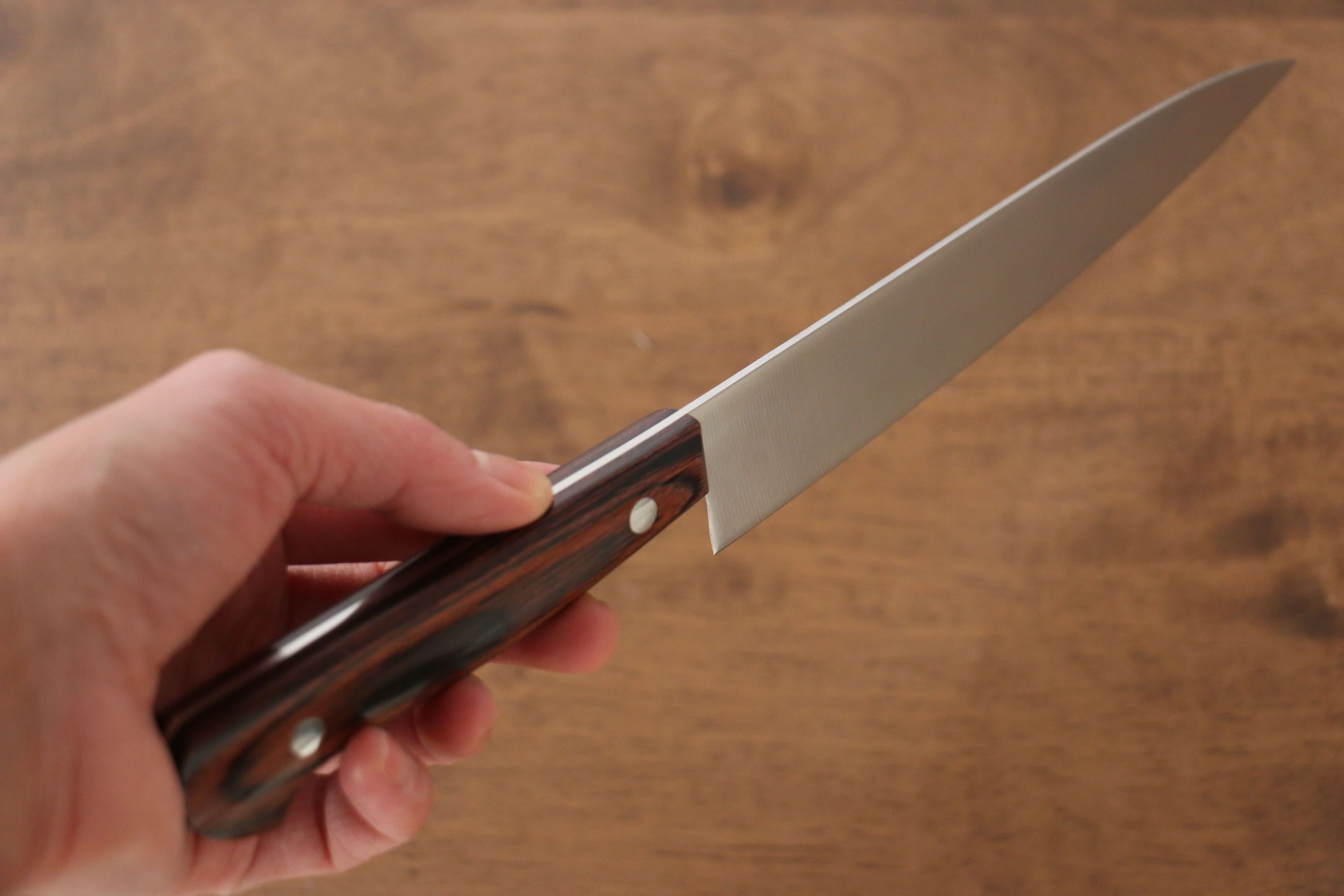 Premium Iseya Molybdenum Petty Utility Knife 150mm (6 Inch) with Mahogany Handle - Perfect for Home Cooking, Slicing, and Precision Cutting