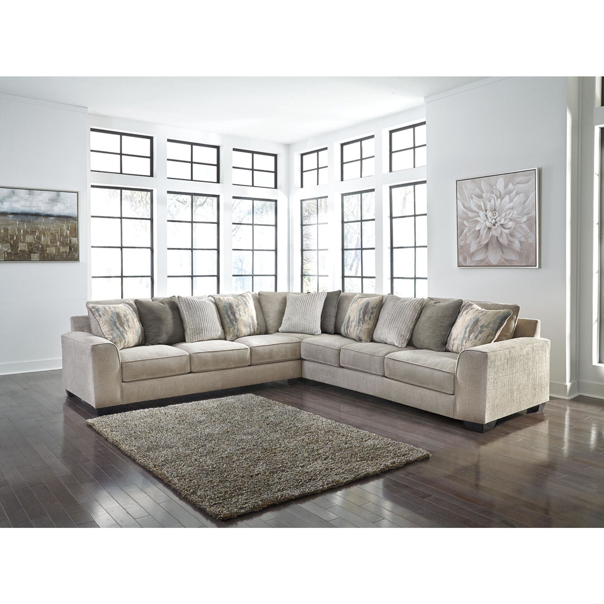 Ardsley 3-Piece Sectional Sofa Set - Modern L-Shaped Couch with Chaise Lounge for Living Room, Family Room & Apartment | Comfortable Fabric Upholstery, Sturdy Frame | Perfect for Small Spaces & Entertaining Guests