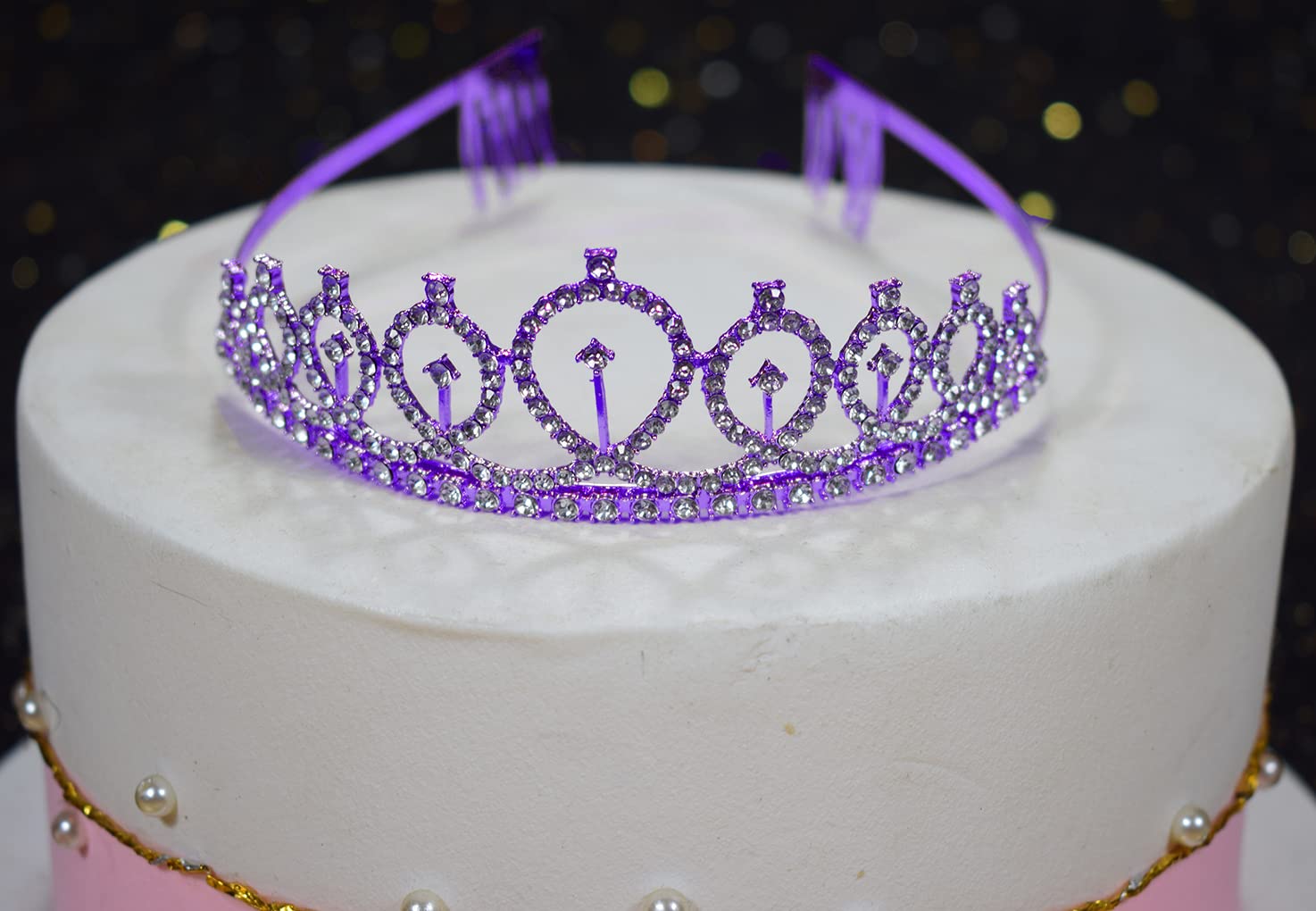 Purple Tiara & Bride To Be Sash Set - Wedding Bridal Shower Bachelorette Party Decorations - Crystal Crown for Women & Girls - Perfect for Bachelorette Parties, Wedding Showers & Princess-Themed Events