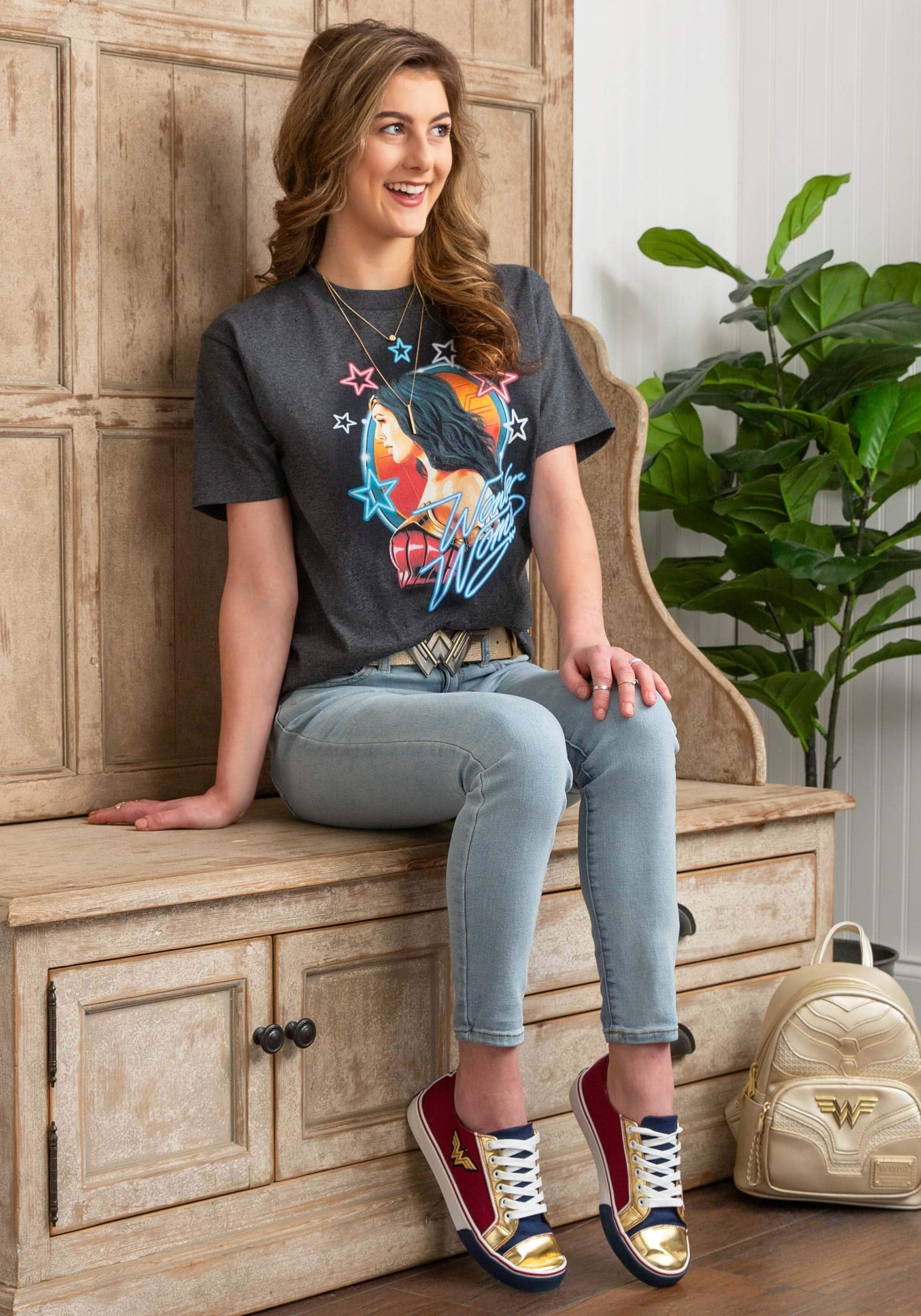 Wonder Woman Themed Sneakers for Women - Comfortable & Stylish Superhero Shoes for Cosplay, Halloween & Everyday Wear