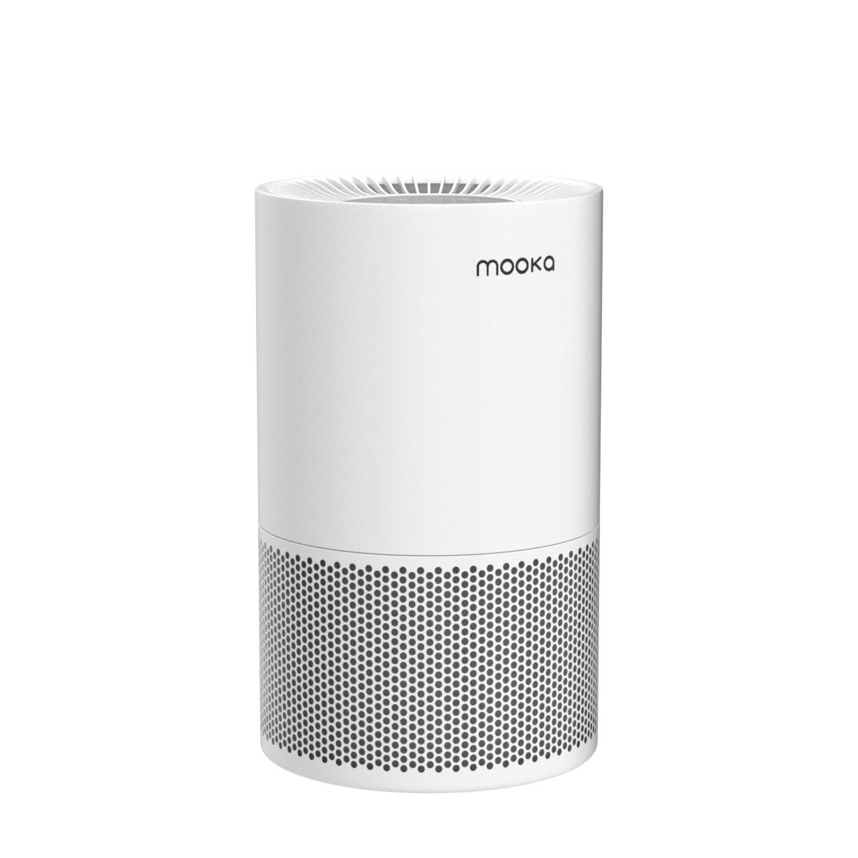 MOOKA H13 True HEPA Air Purifier for Large Rooms up to 1200ft² - Eliminates Smoke, Odor, Pet Dander & Pollen - with Fragrance Sponge & Timer - Perfect for Bedroom, Living Room & Office (White)