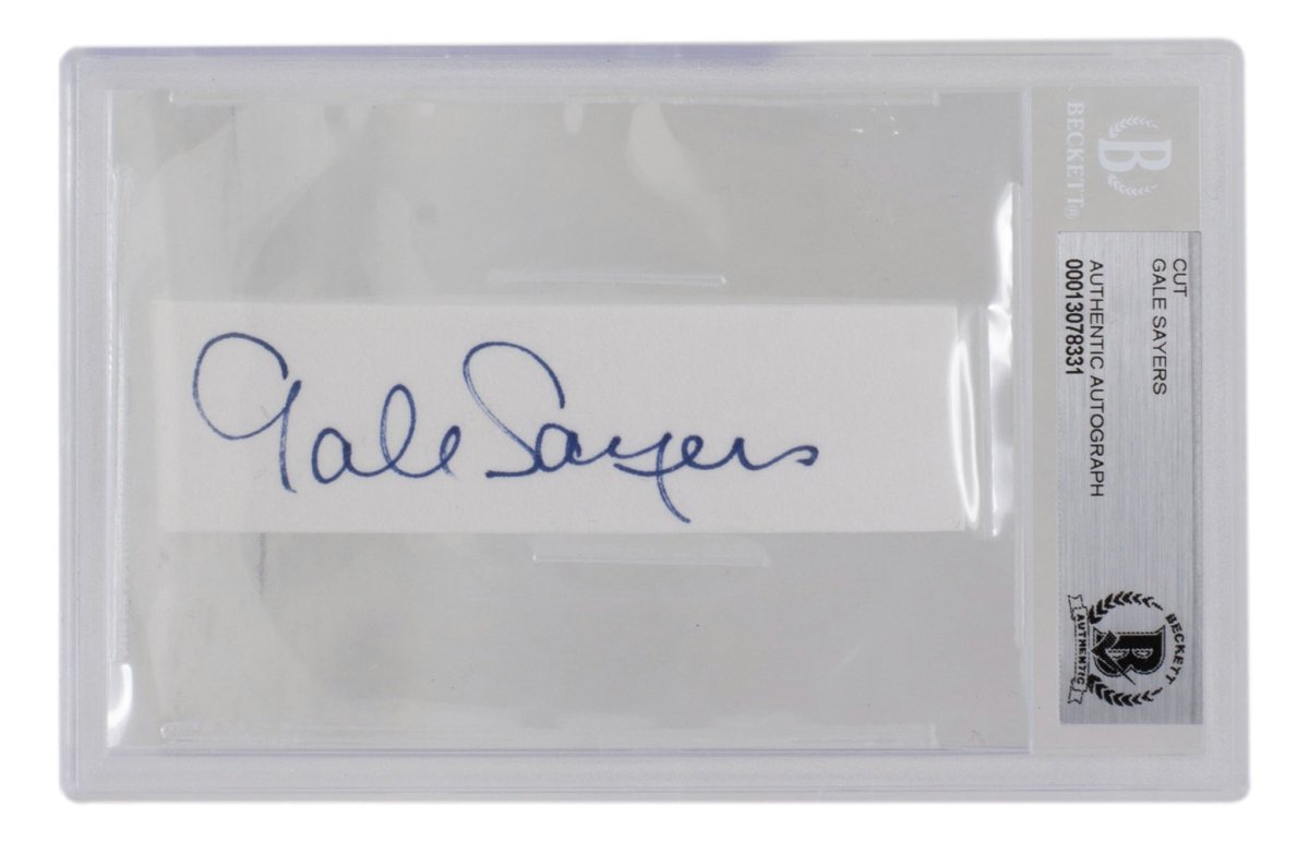 Gale Sayers Autographed Chicago Bears NFL Football Trading Card - PSA/DNA Certified Signature Cut - Collectible Memorabilia for Fans & Sports Enthusiasts - Perfect for Display, Gifts, and Investment